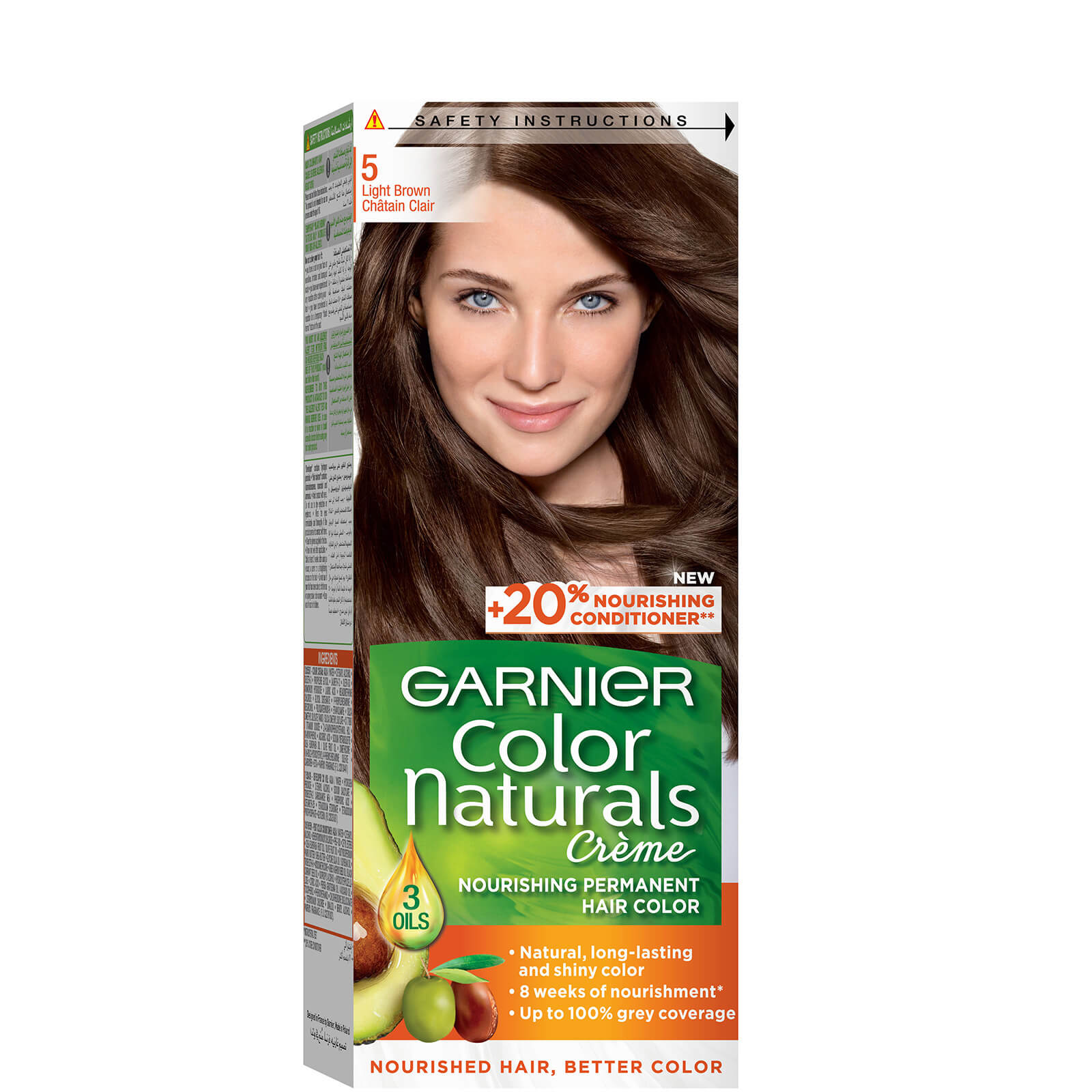 

Garnier Colour Naturals Permanent Hair Dye - (Various Colours) - 5 Light Brown
