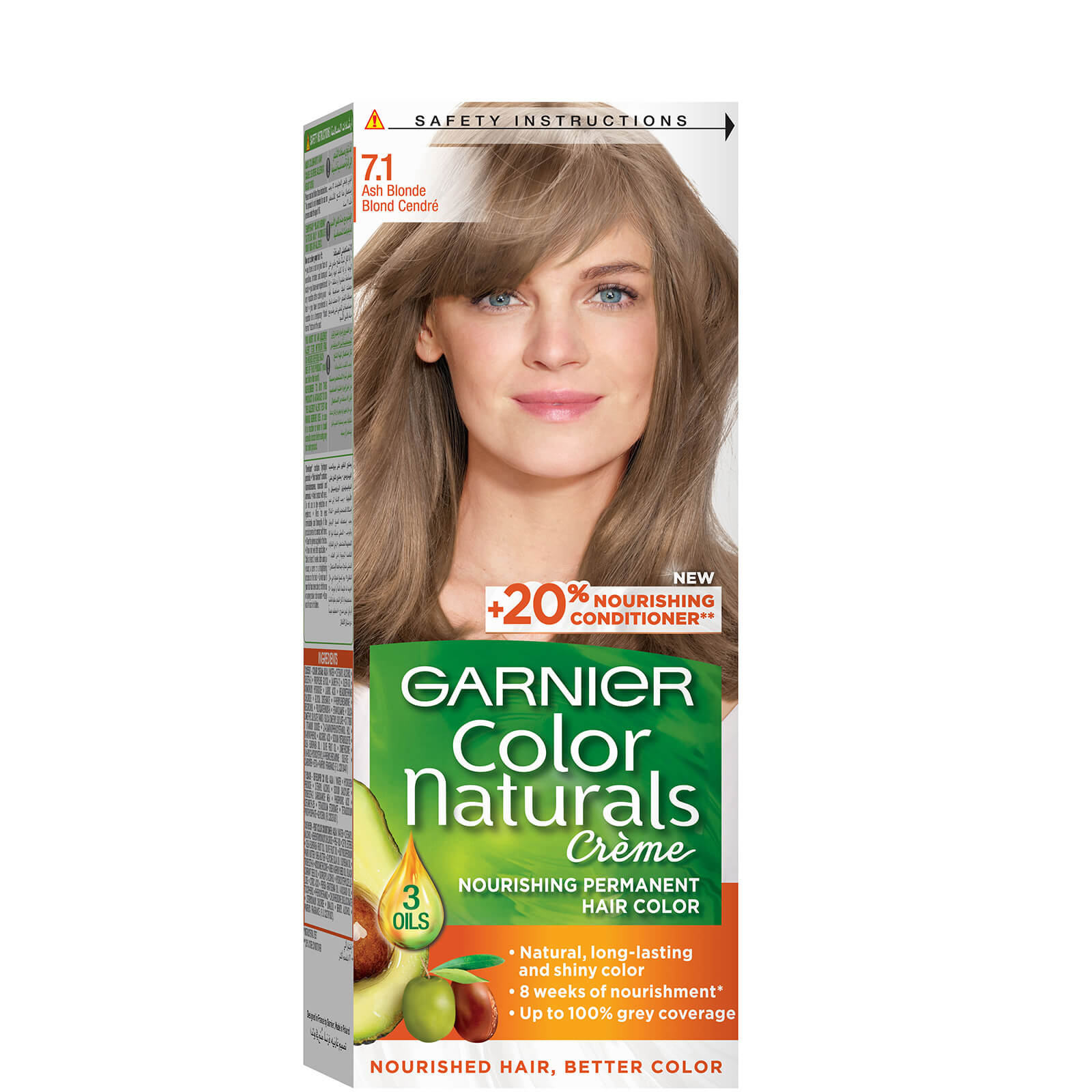 Garnier Colour Naturals Permanent Hair Dye - (Various Colours) - 7.1 Ash Blonde