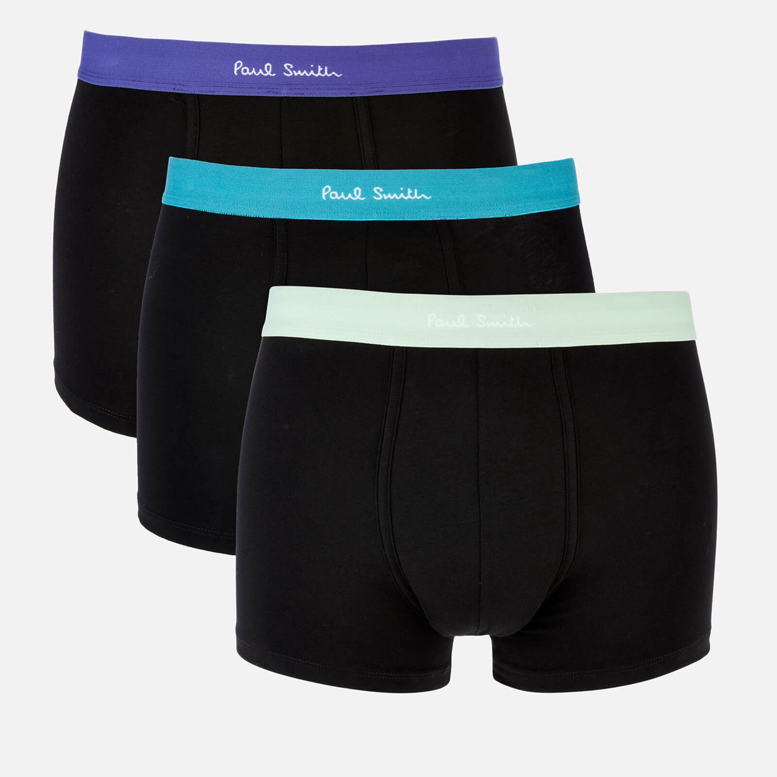 PS Paul Smith Men's 3-Pack Contrast Waistband Boxer Briefs - Black Multi - S