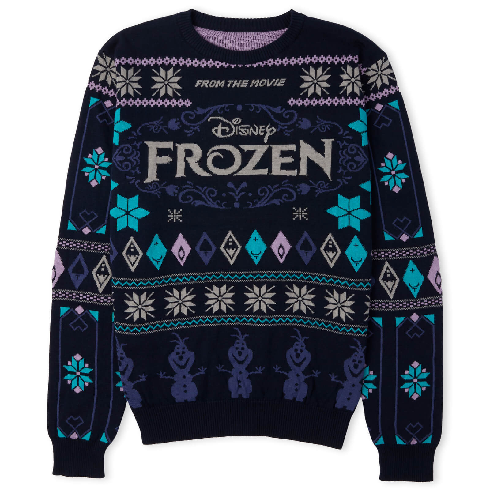 Frozen Christmas Knitted Jumper Navy - XL