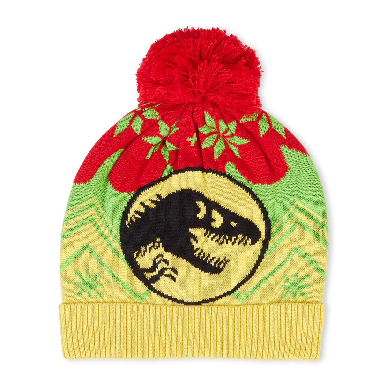 Jurassic Park Turn the Light Off Christmas Beanie Yellow