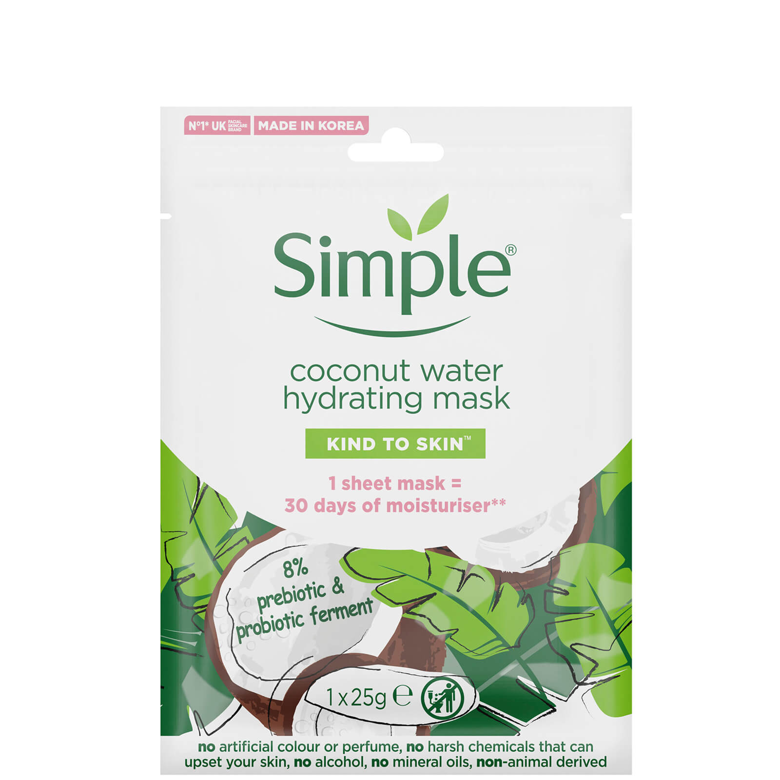 

Simple Kind To Skin Coconut Water Hydrating Mask