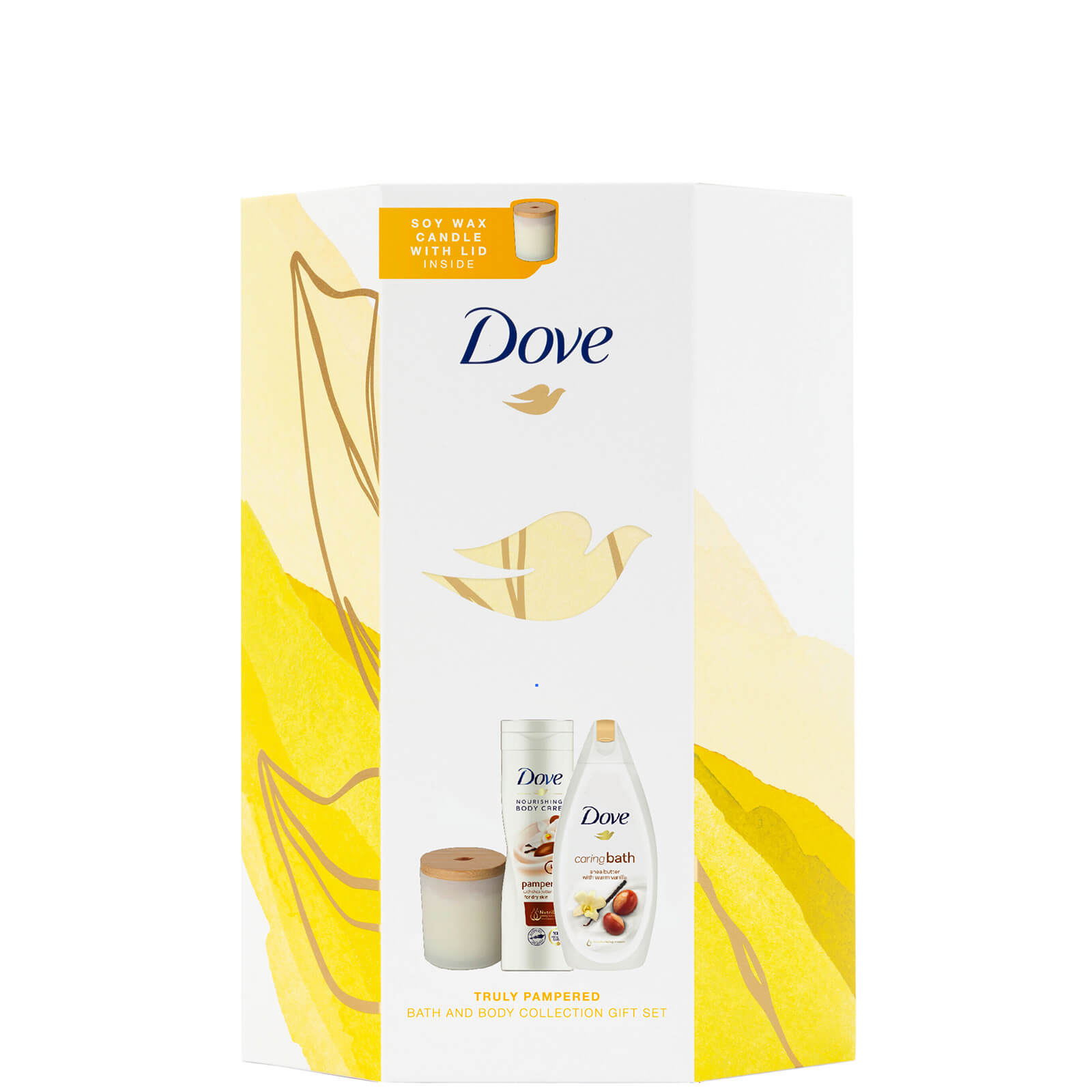 

Dove Truly Pampered Bath & Body Collection with Scented Candle Gift Set