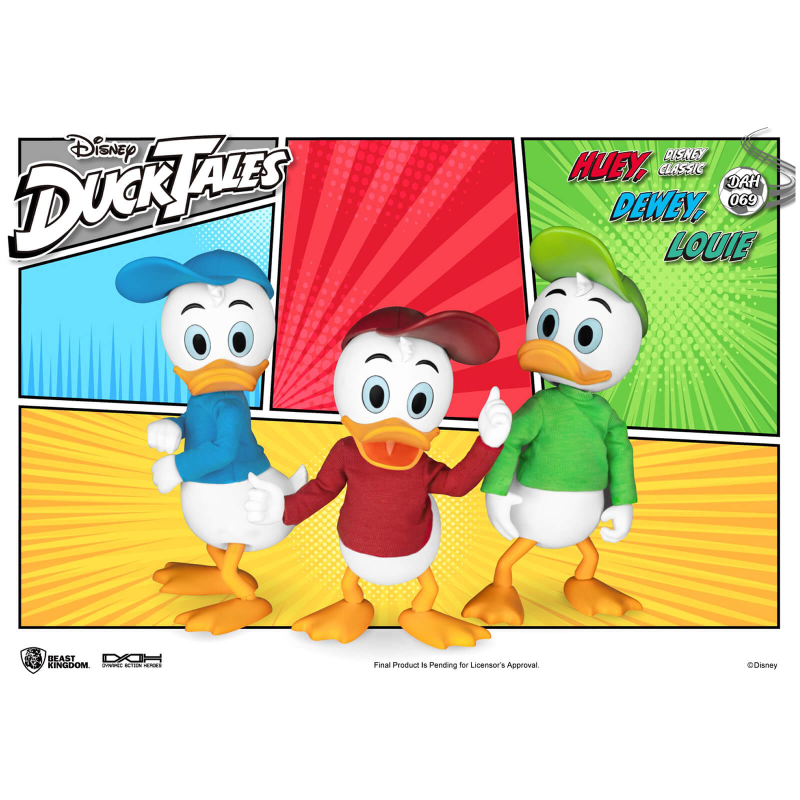 Beast Kingdom DuckTales Dynamic 8ction Heroes Figure Set - Huey, Dewey, And Louie