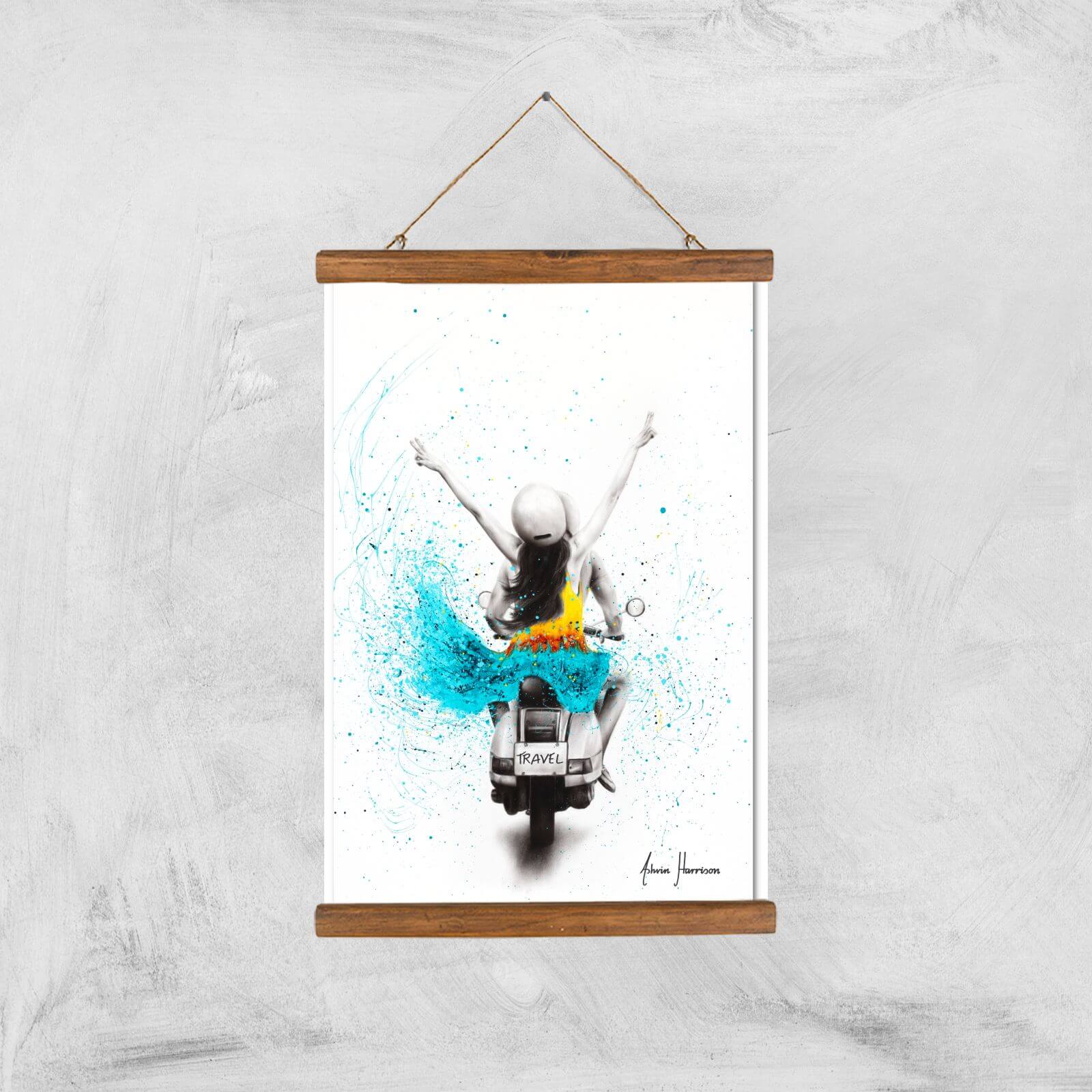 Travel Awaits Giclee Art Print - A3 - Wooden Hanger