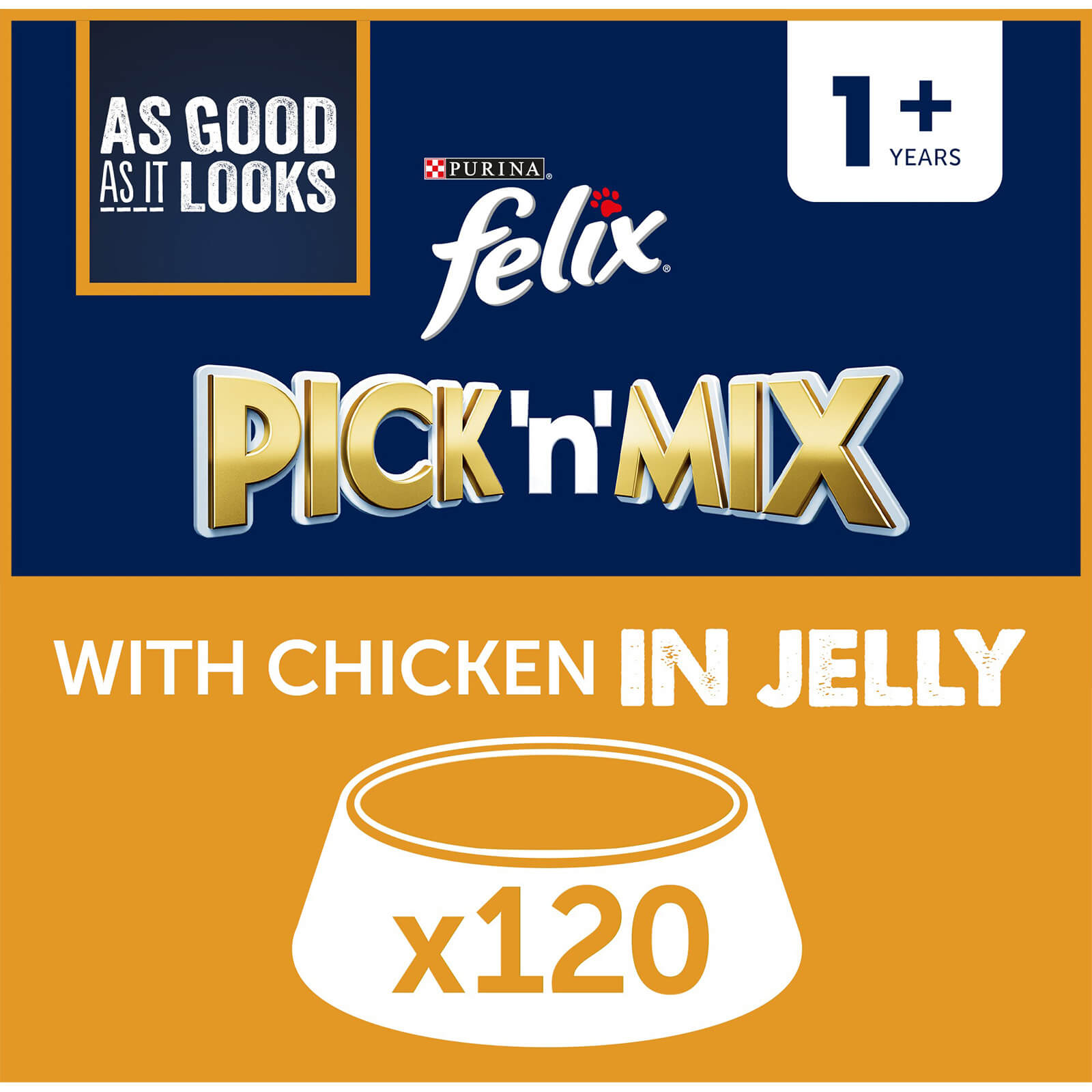 Image of Felix Pick 'n' Mix Chicken in Jelly 120 pack