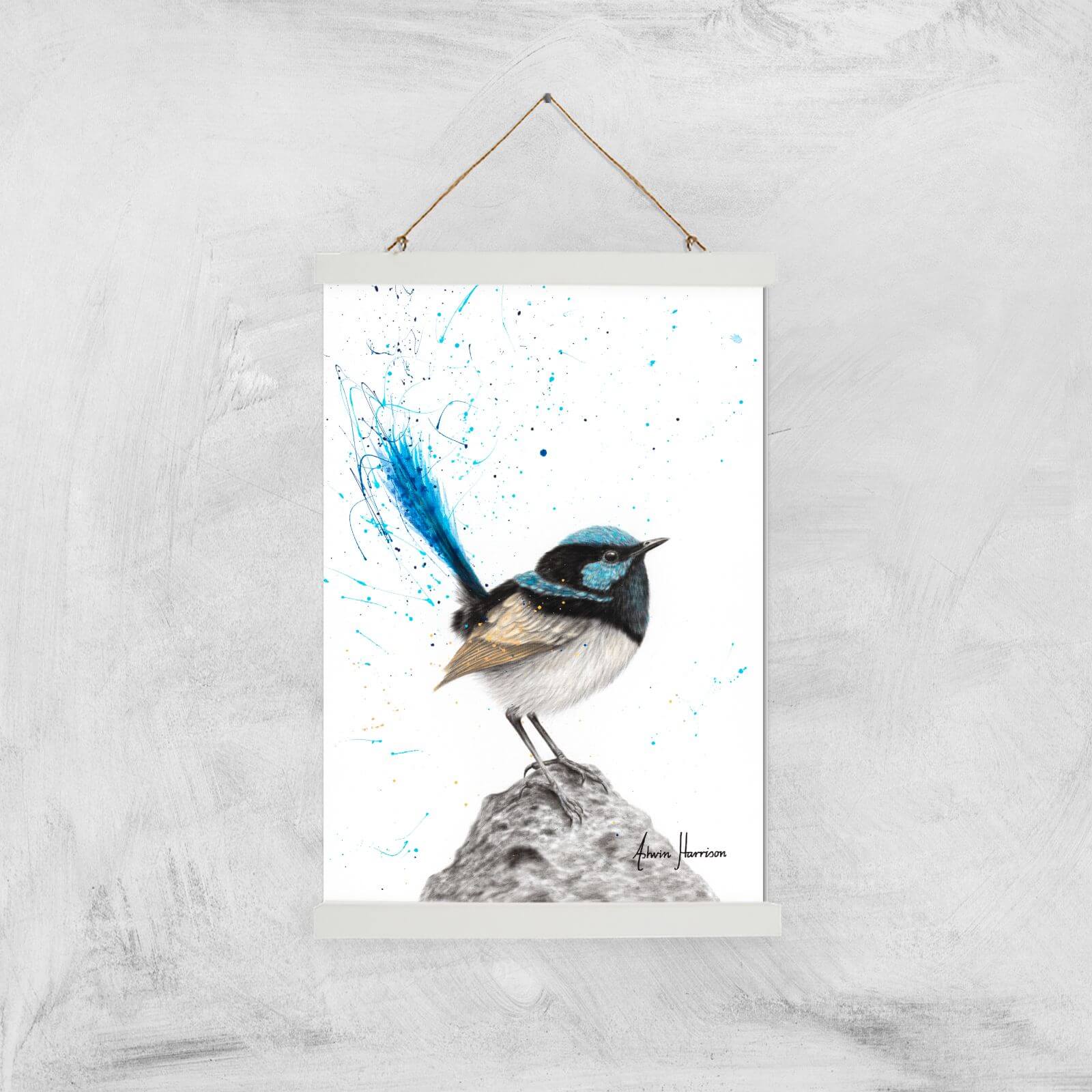 Mountain Blue Wren Giclee Art Print - A3 - White Hanger