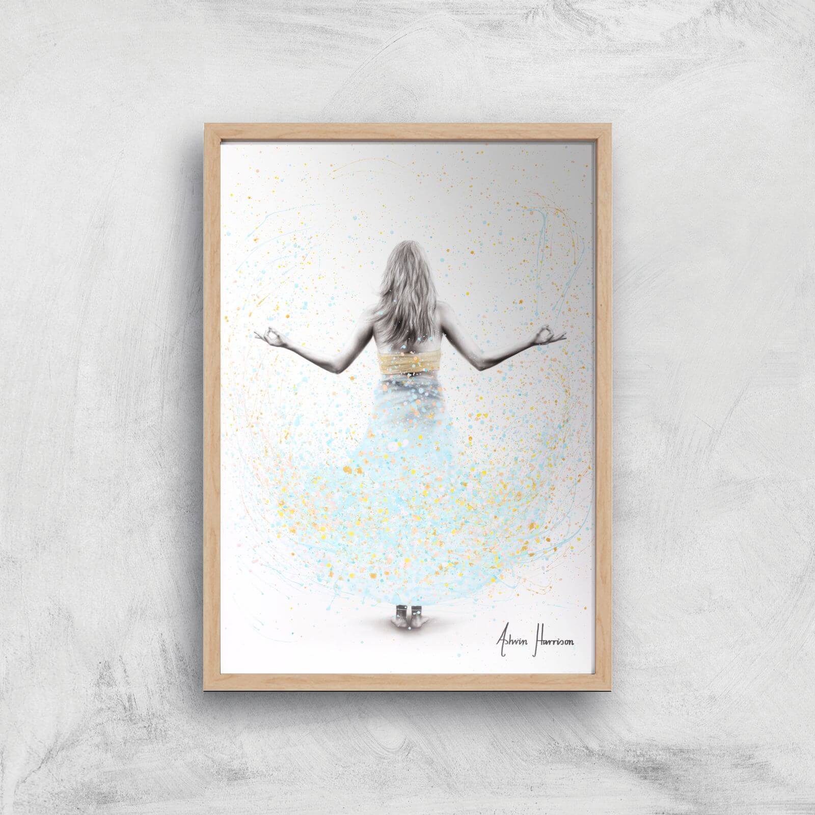 Morning Balance Giclee Art Print - A3 - Wooden Frame