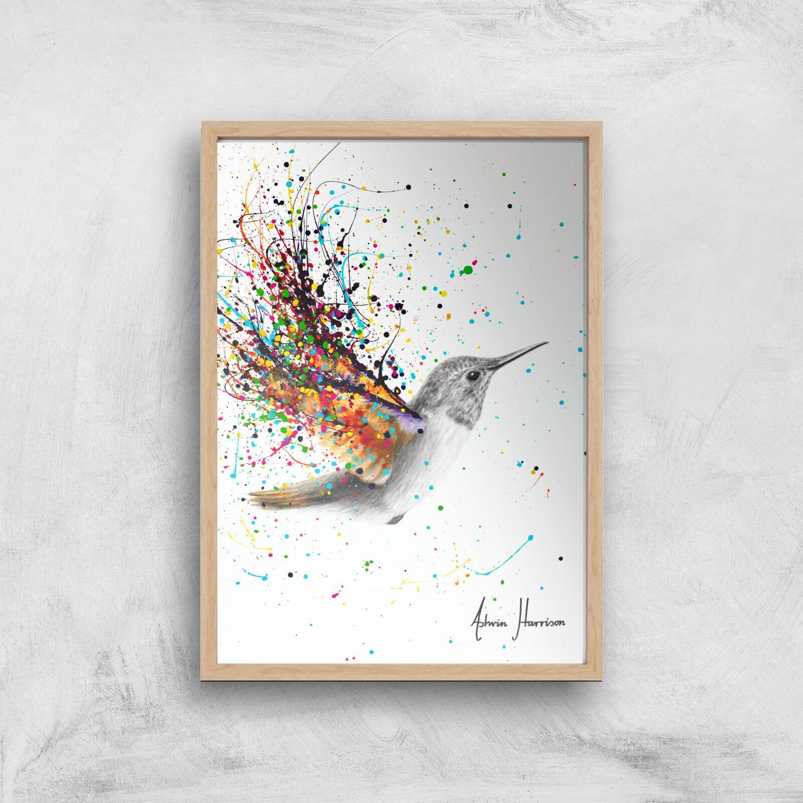 Felicitous Flyer Giclee Art Print - A2 - Wooden Frame