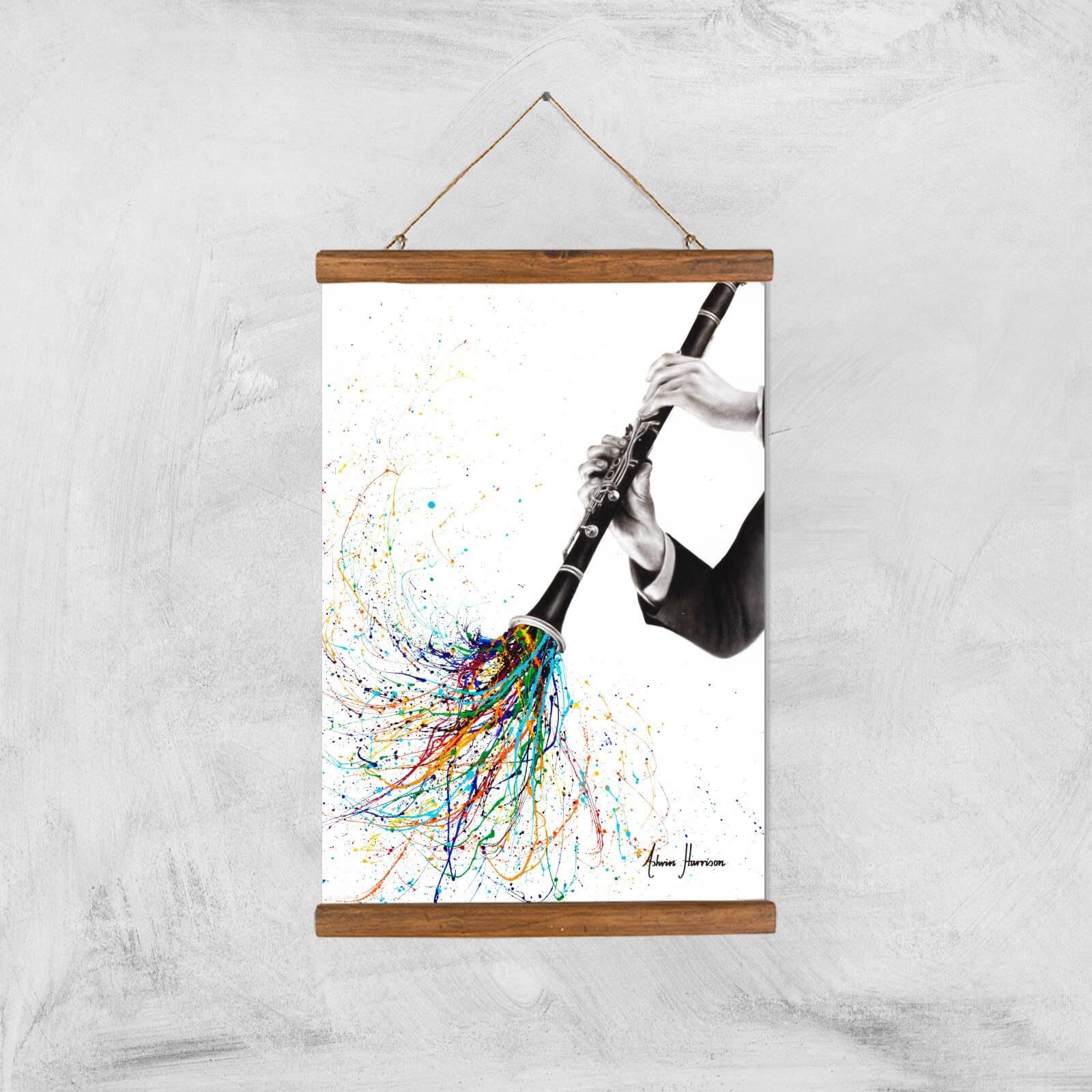 A Clarinet Tune Giclee Art Print - A3 - Wooden Hanger