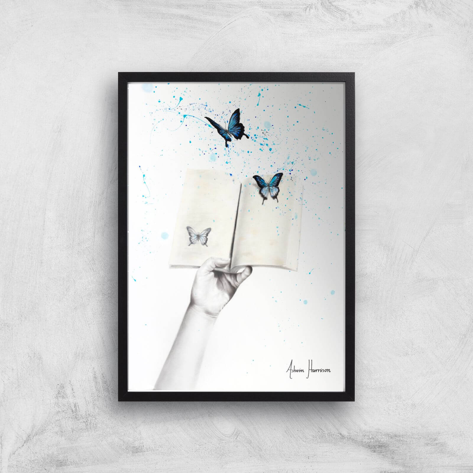 A Sense Of Butterfly Fiction Giclee Art Print - A4 - Black Frame