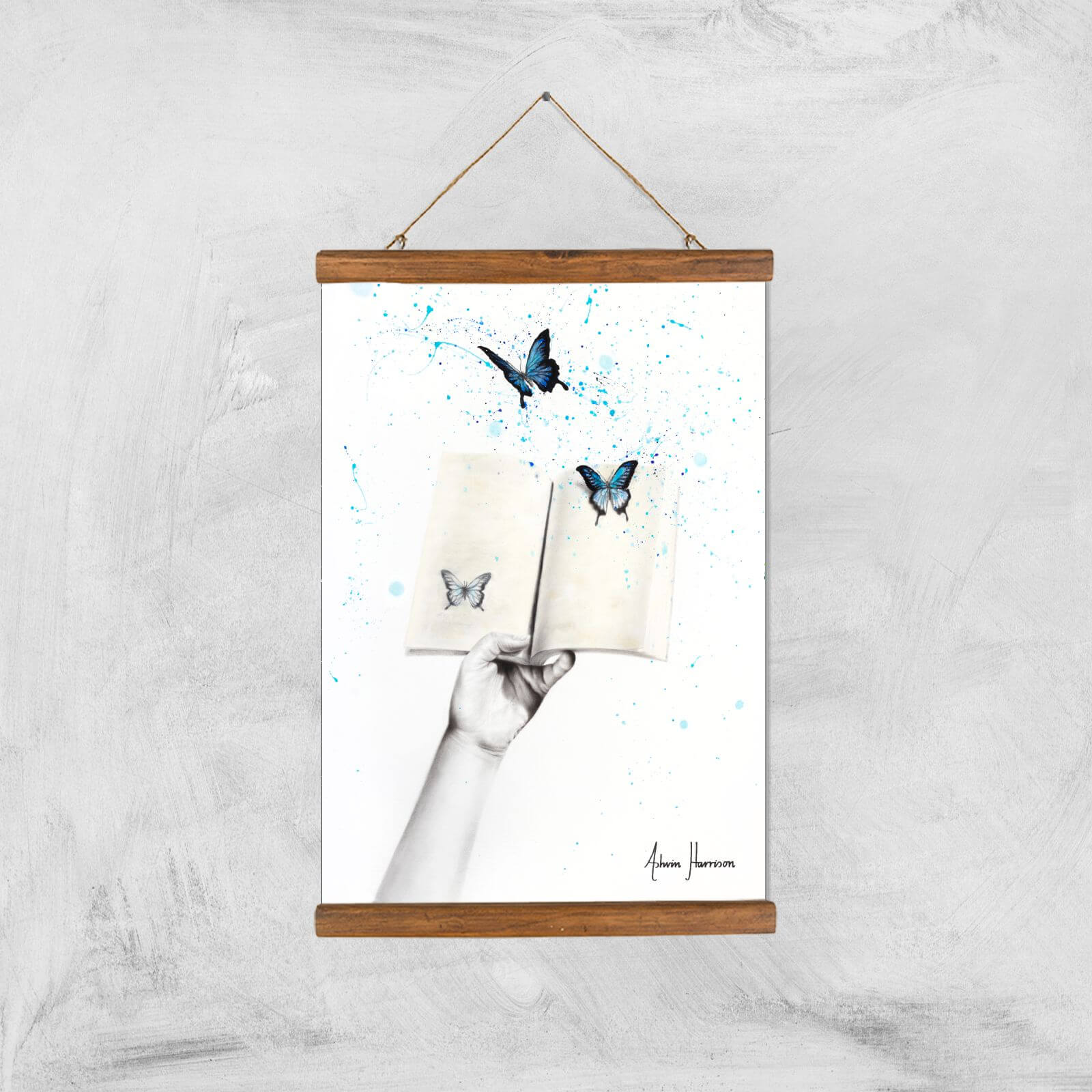 A Sense Of Butterfly Fiction Giclee Art Print - A3 - Wooden Hanger