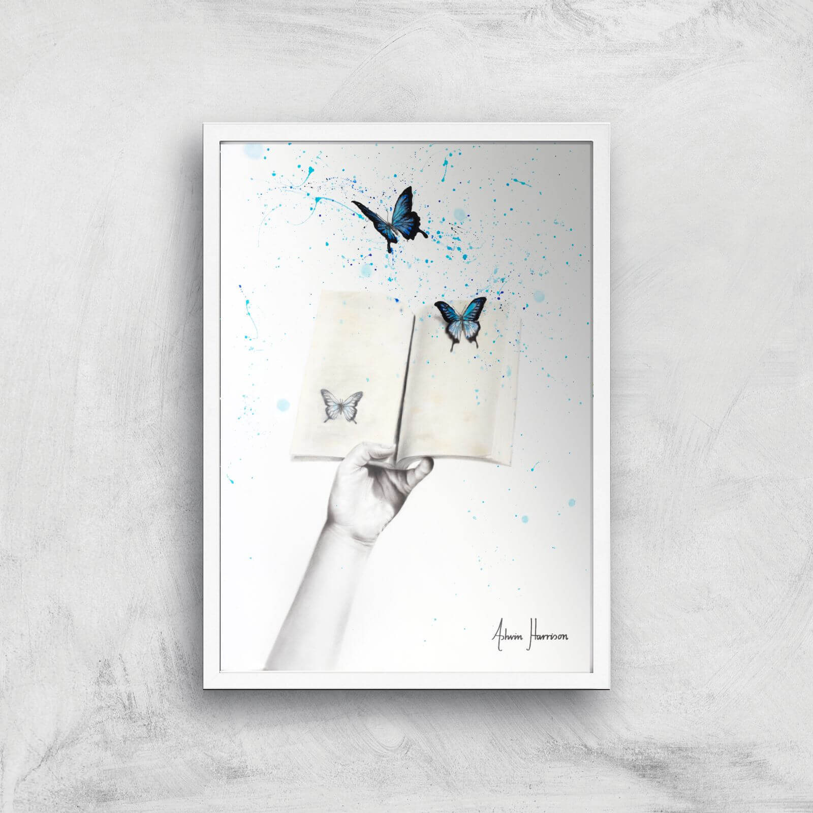 A Sense Of Butterfly Fiction Giclee Art Print - A3 - White Frame