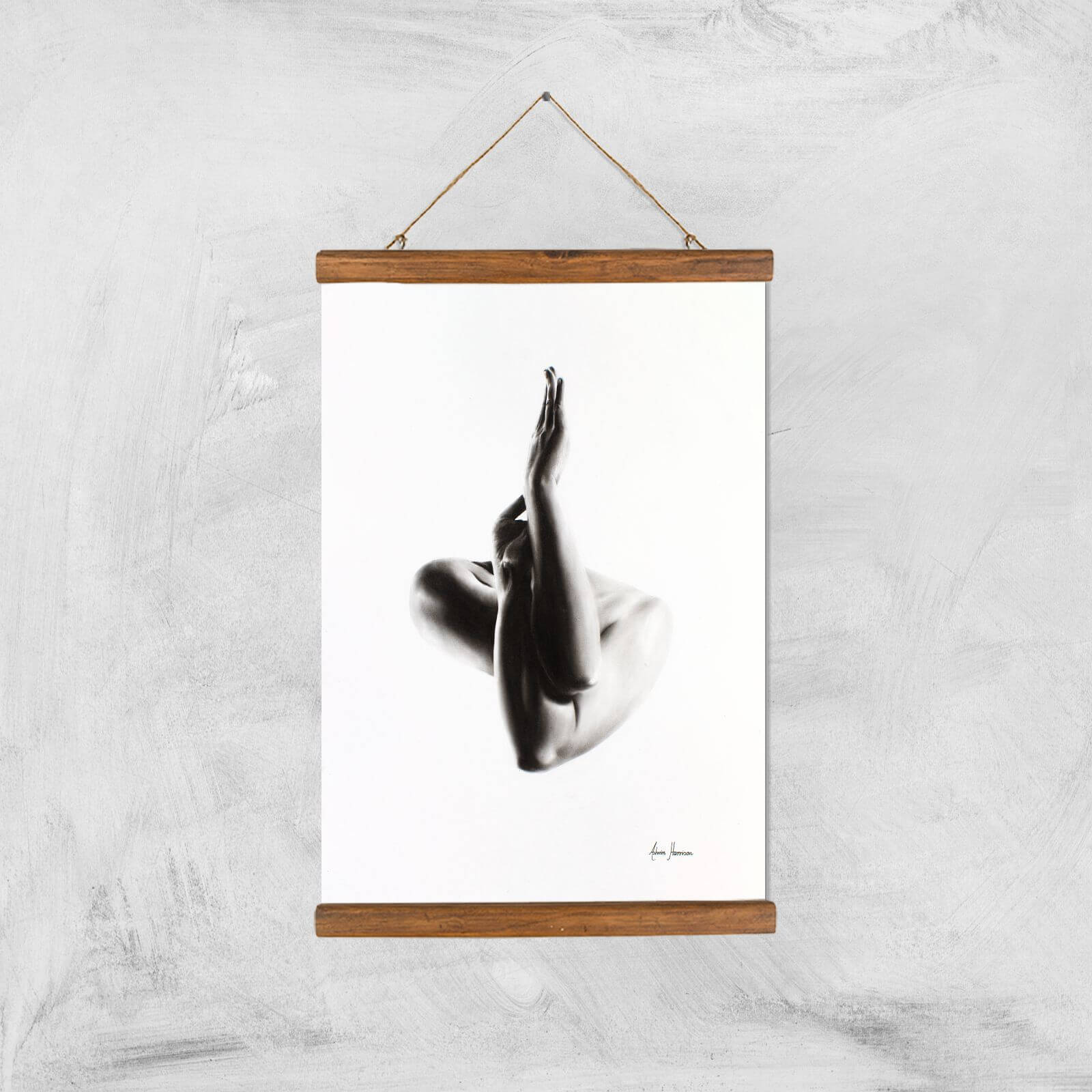 Nude Woman Charcoal Study 47 Giclee Art Print - A3 - Wooden Hanger