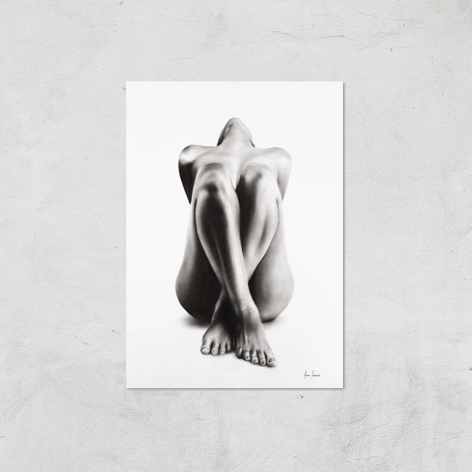 Nude Woman Charcoal Study 63 Giclee Art Print - A3 - Print Only