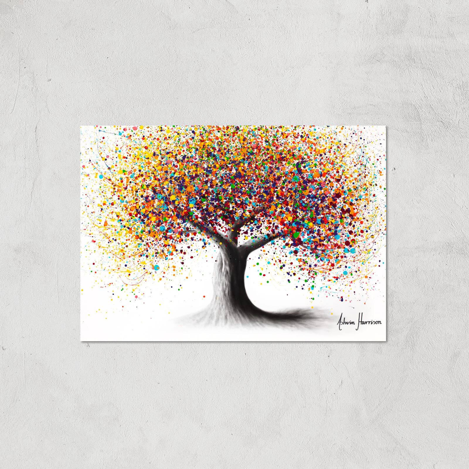 Rainbow Soul Tree Giclee Art Print - A4 - Print Only