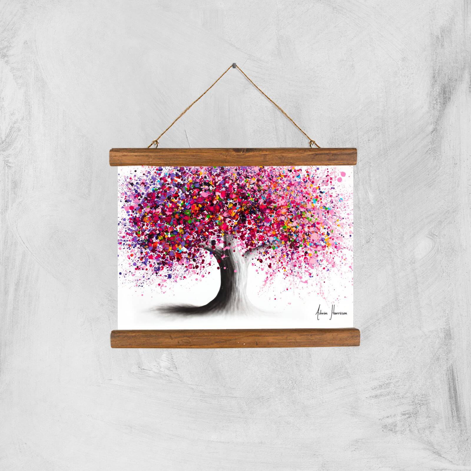 The Night Blossom Giclee Art Print - A4 - Wooden Hanger