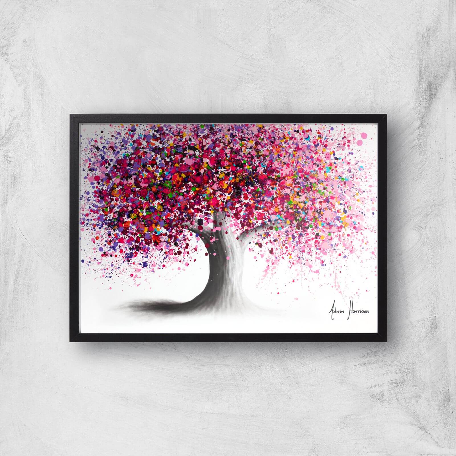 The Night Blossom Giclee Art Print - A4 - Black Frame