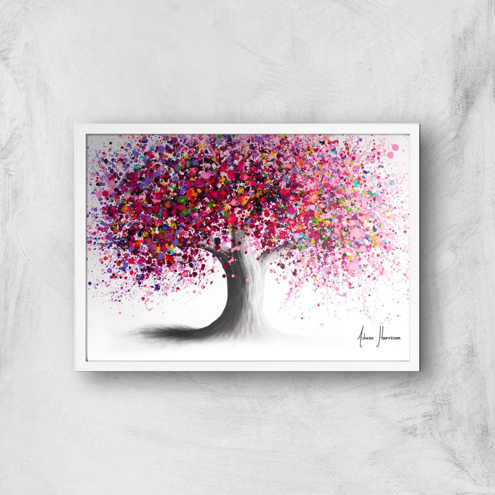 The Night Blossom Giclee Art Print - A3 - White Frame