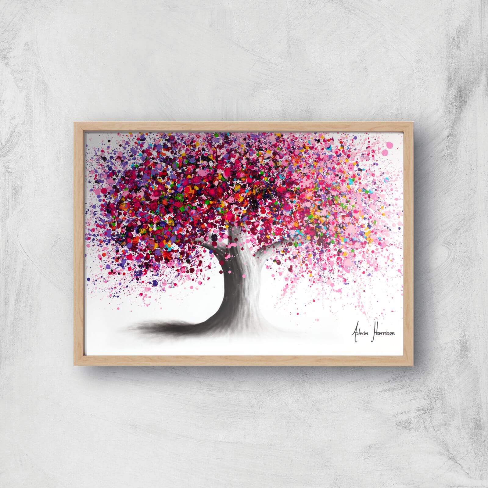 The Night Blossom Giclee Art Print - A2 - Wooden Frame