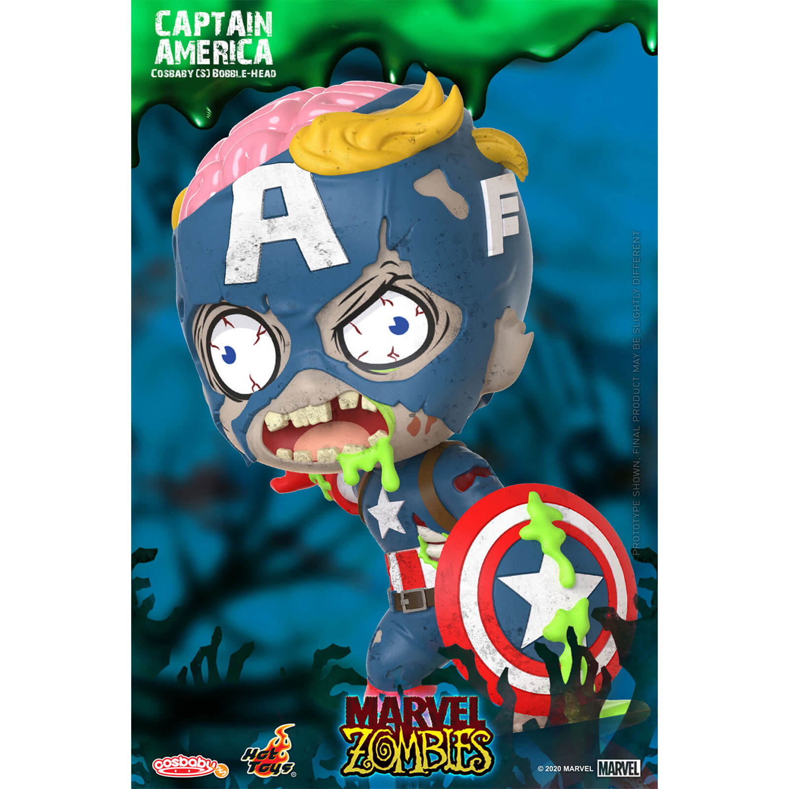 Hot Toys Cosbaby Marvel Comics [Size S] - Marvel Zombies: Captain America