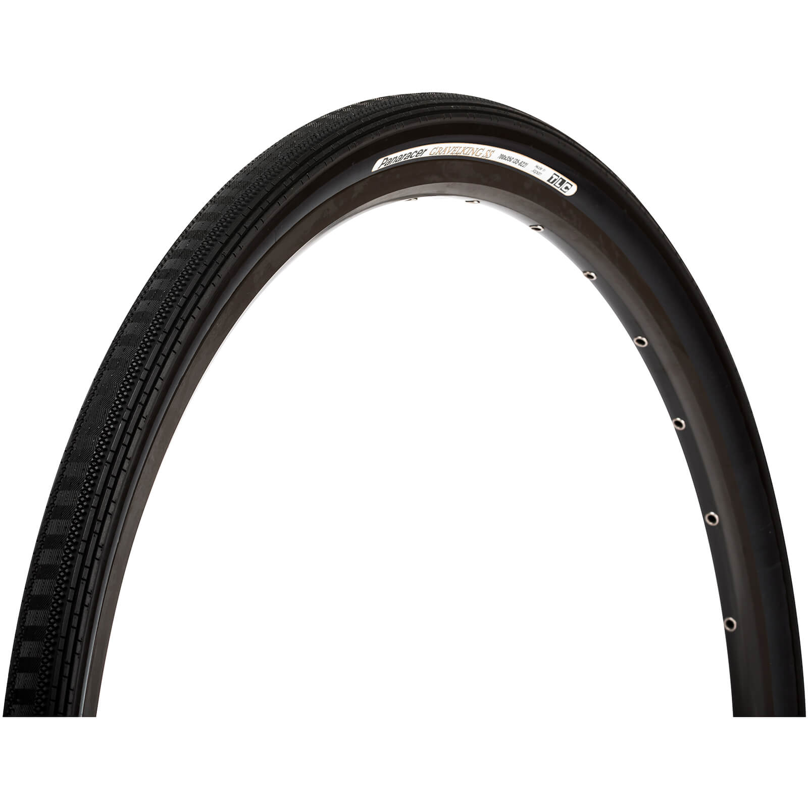 Panaracer Gravel King Semi Slick Gravel Tyre - 700 x 35C - BLACK/BLACK
