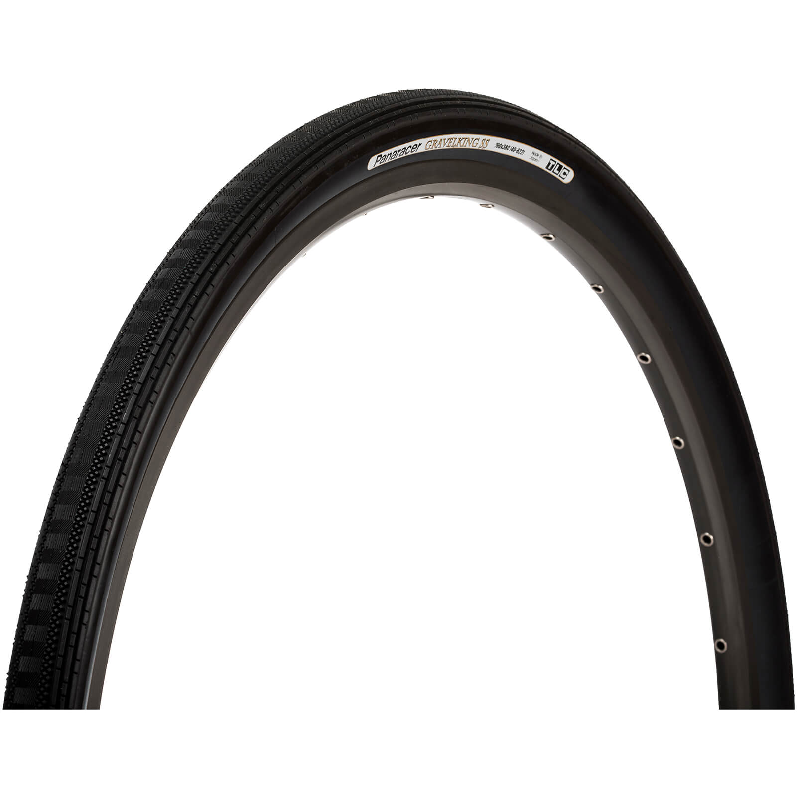 Panaracer Gravel King Semi Slick Gravel Tyre - 700 x 38c - BLACK/BLACK