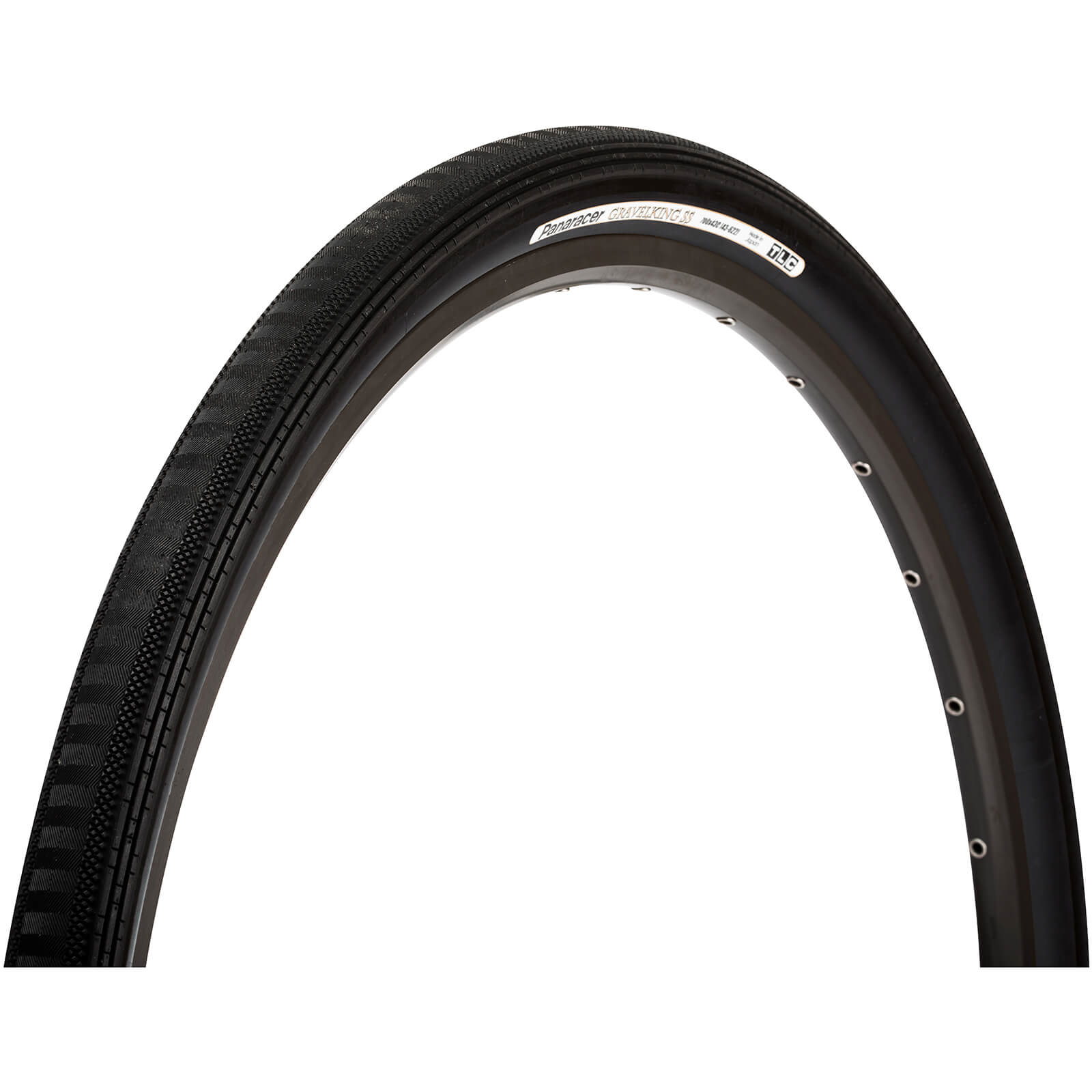 Panaracer Gravel King Semi Slick Gravel Tyre - 700 x 43C - BLACK/BLACK
