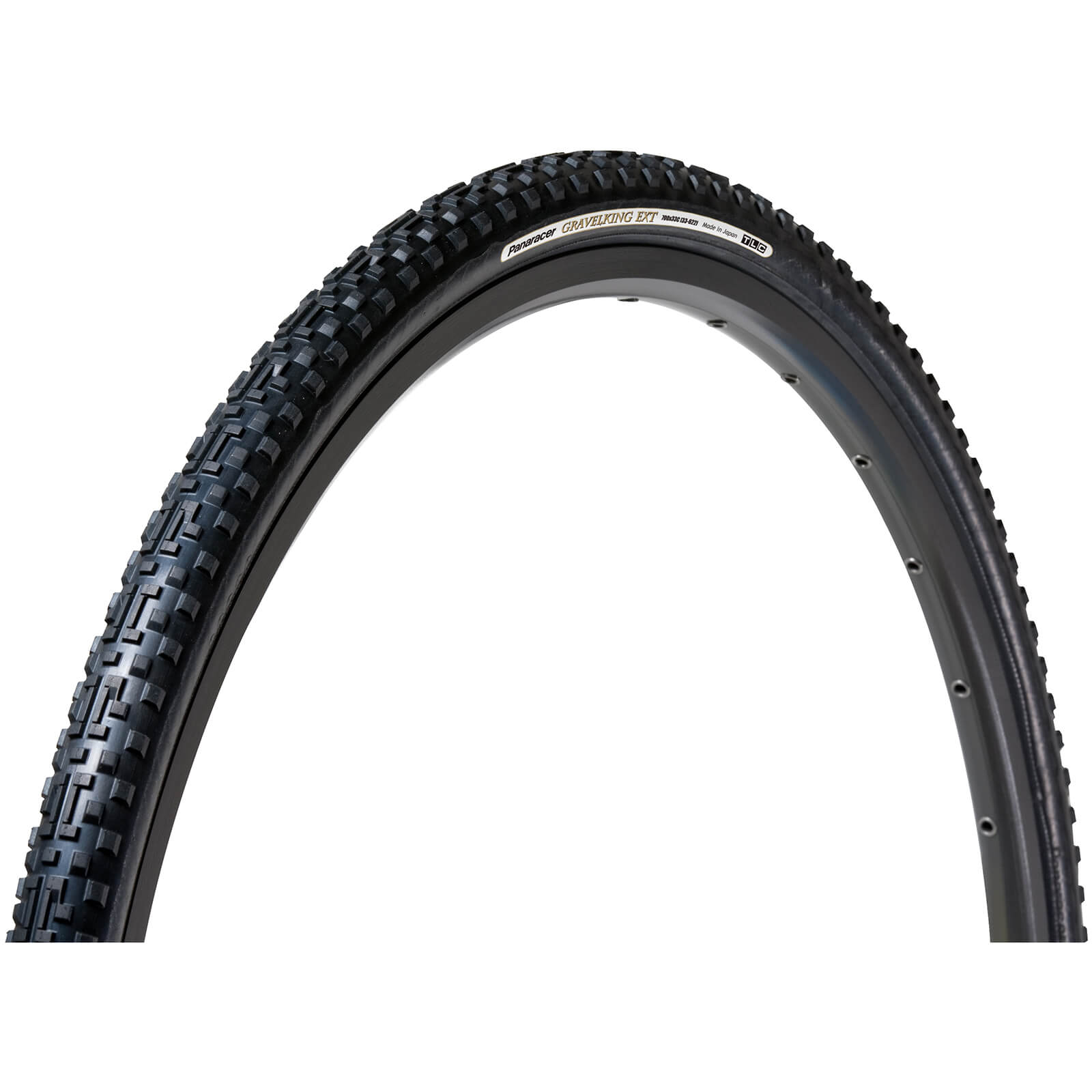 Panaracer Gravel King EXT TLC Folding Gravel Tyre - 700 x 33c - BLACK/BLACK