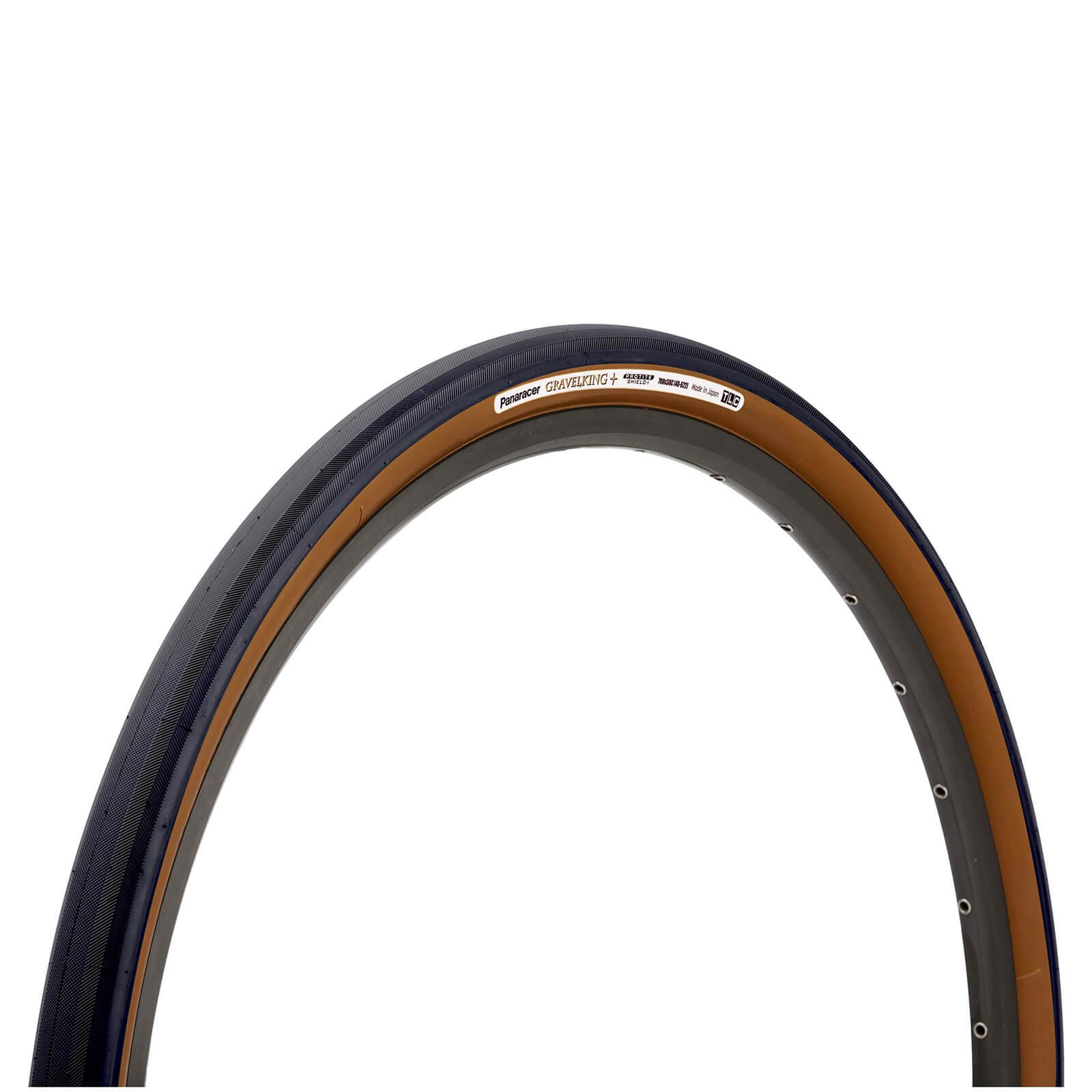 Panaracer Gravel King Slick Plus TLC Folding Gravel Tyre - 700 x 35C - black/brown