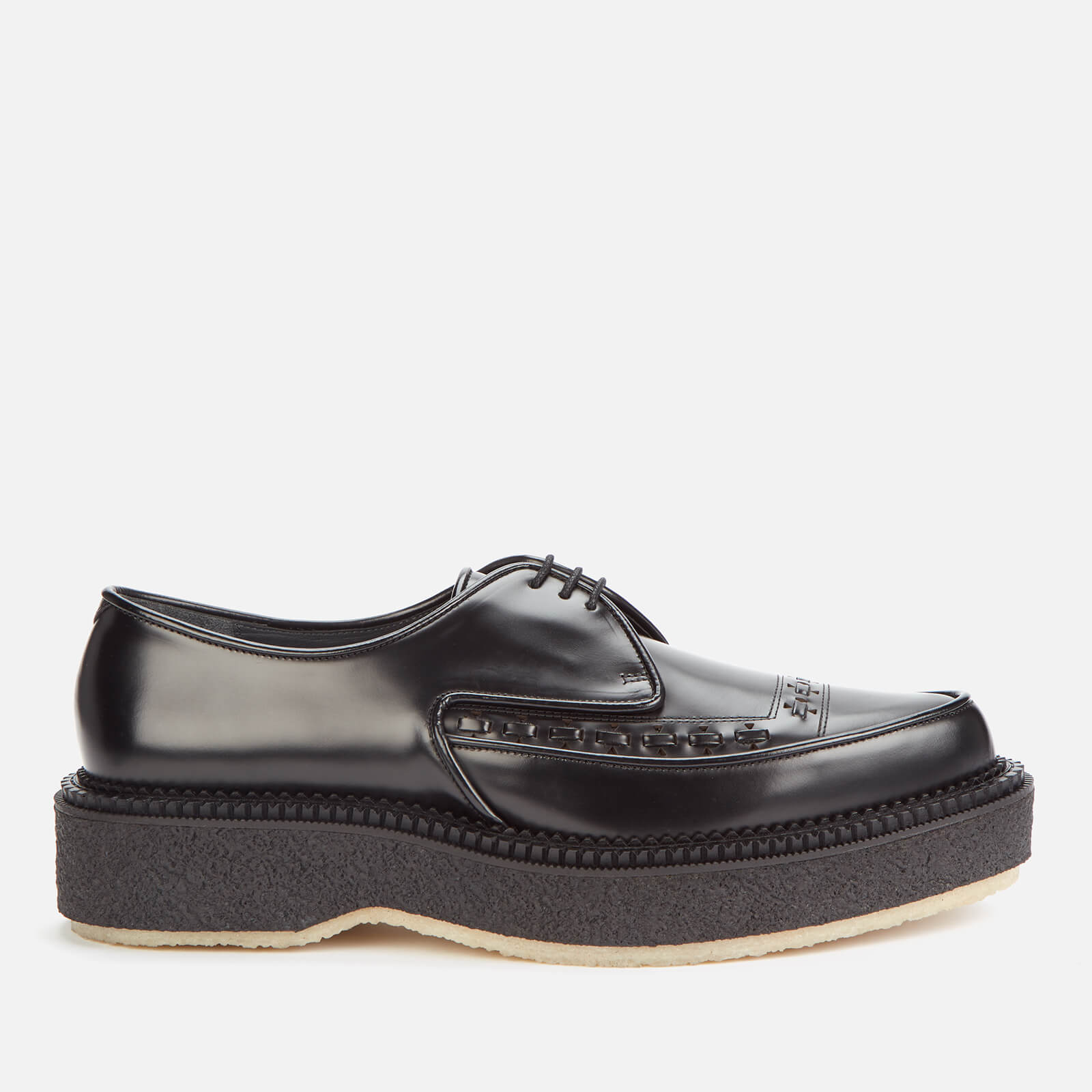 Adieu Men's Type 101 Leather Crepe Sole 3-Eye Shoes - Black - UK 10