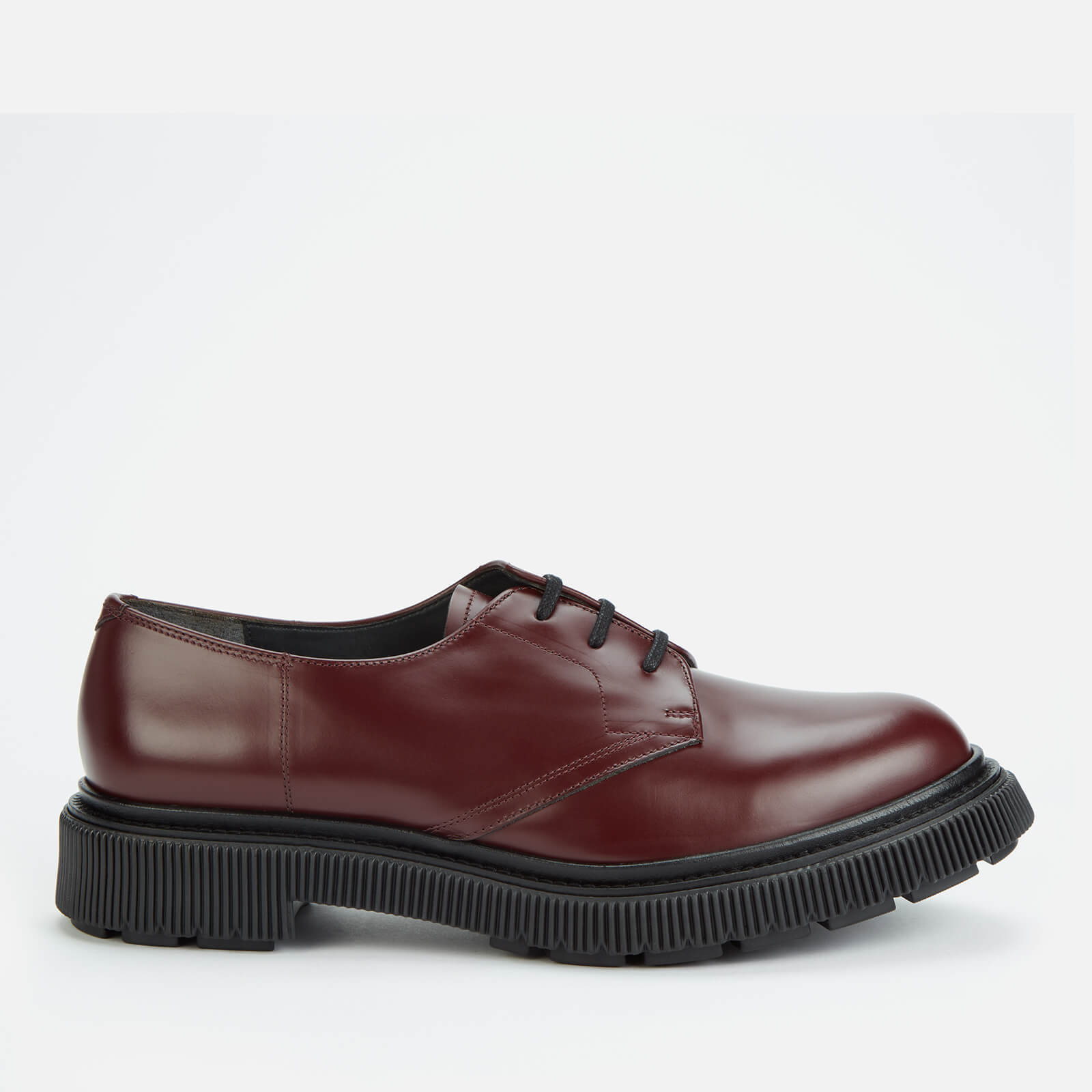 Adieu Men's Type 132 Leather Derby Shoes - Bordeaux - UK 7