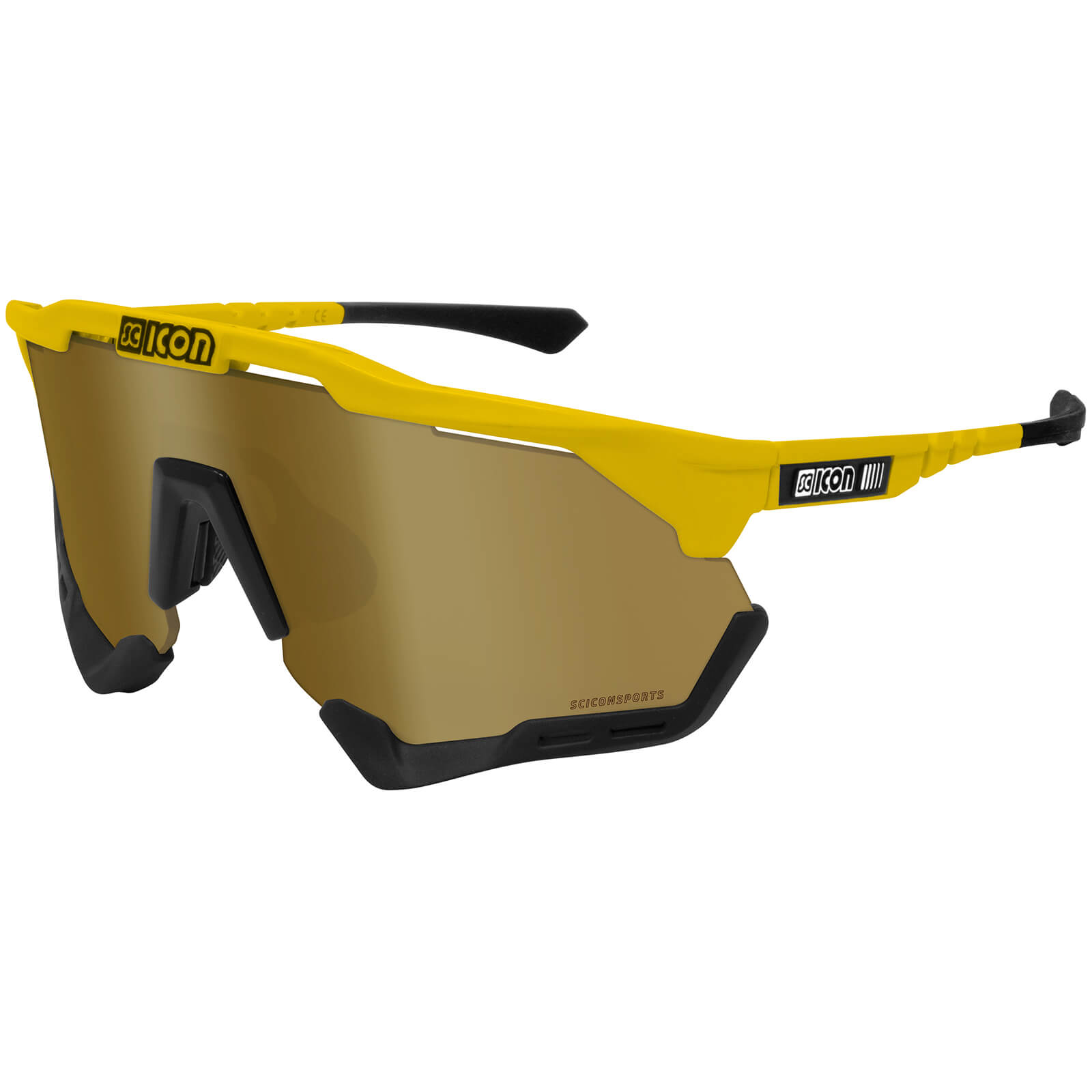Scicon Aeroshade XL Road Sunglasses - Yellow Gloss/SCNPP Multimirror Bronze