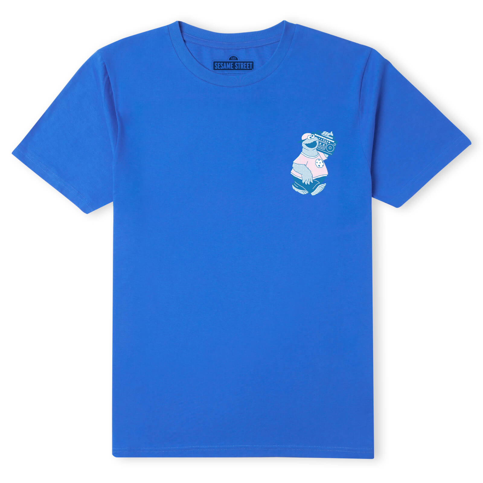 

Sesame Street Cookie Monster On Blast Men's T-Shirt - Blue - M - Bleu