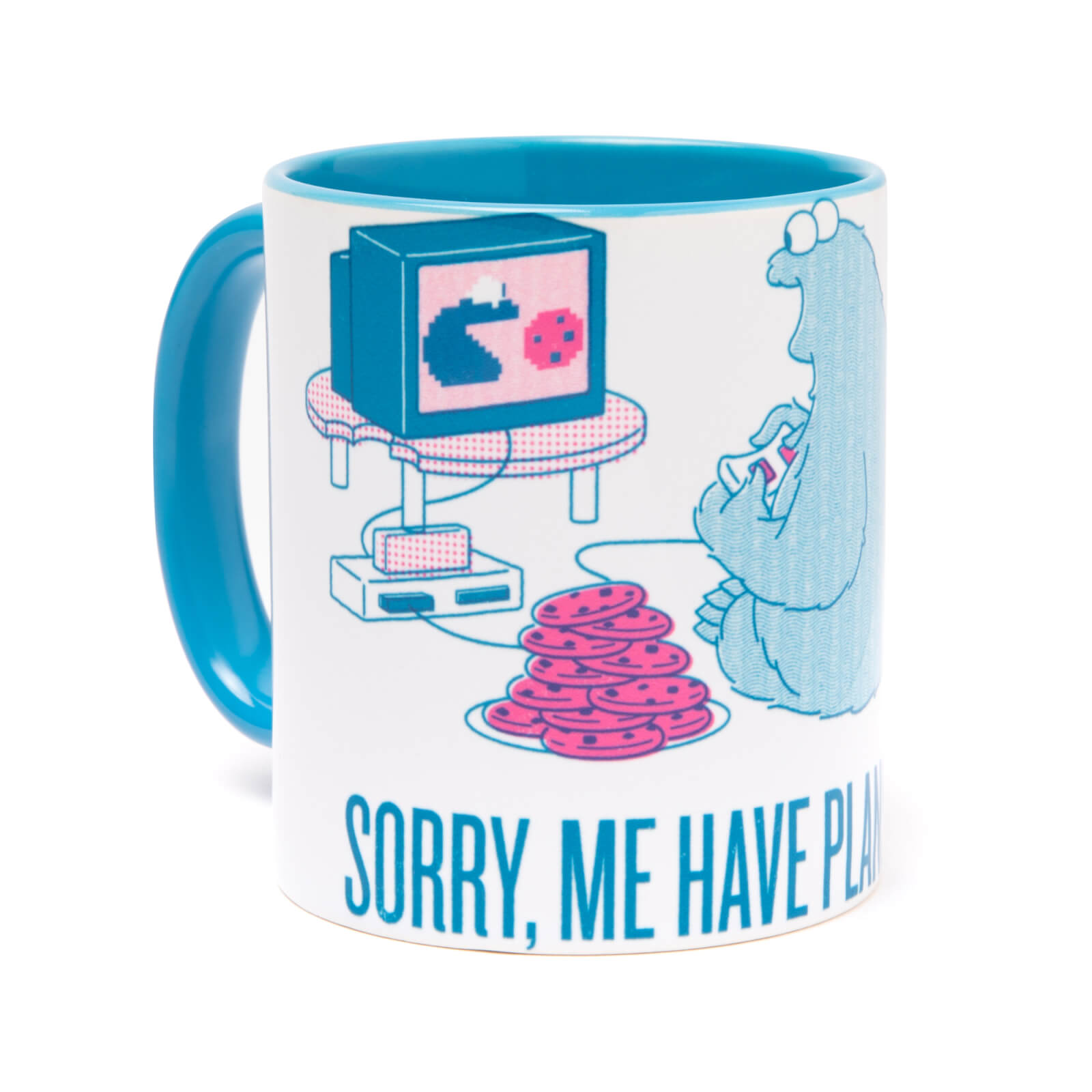 Sesame Street Sorry, Me Got Plans Mug - White/Blue