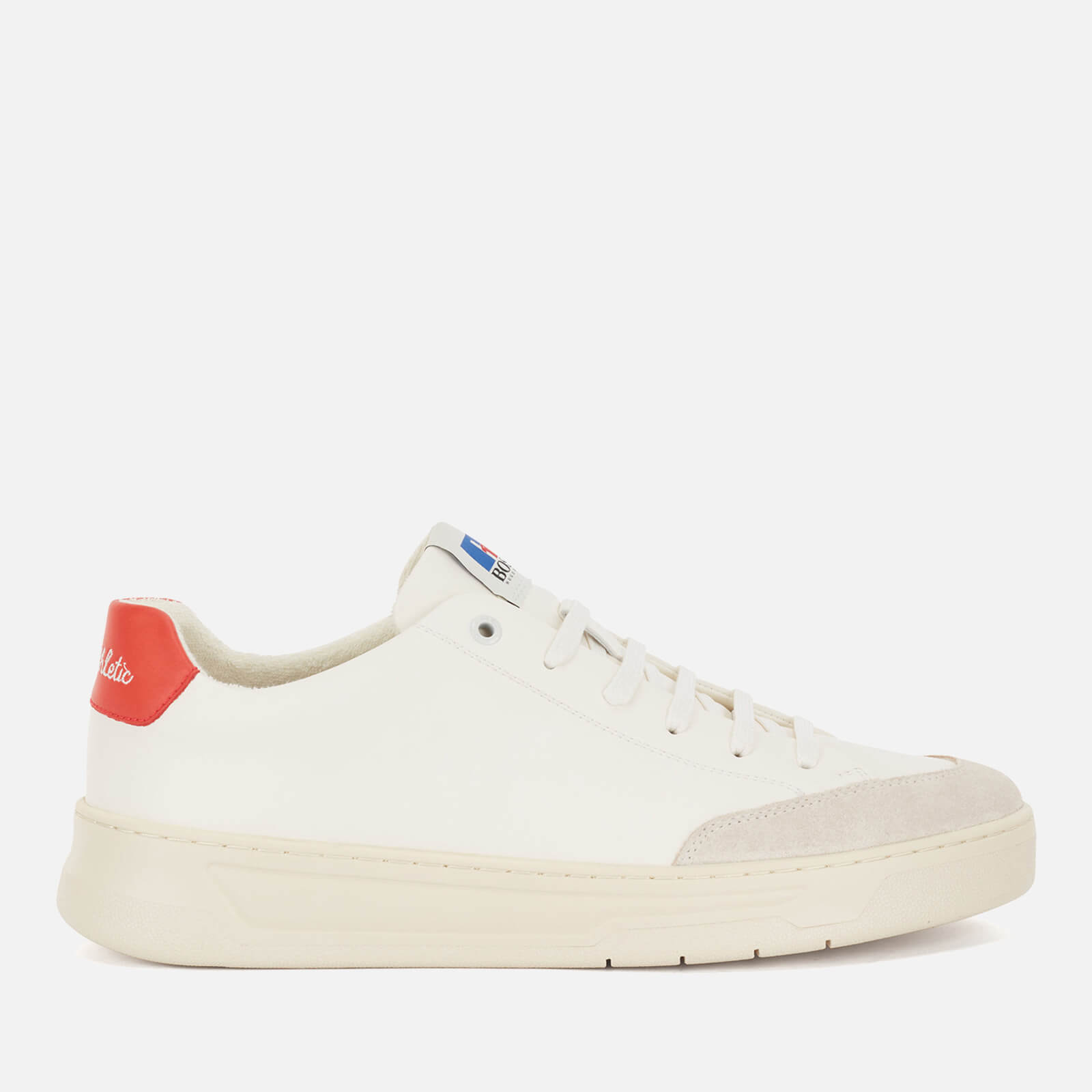 BOSS X Russell Athletic Men's Baltimore Tennis 01 Trainers - Open White - UK 8