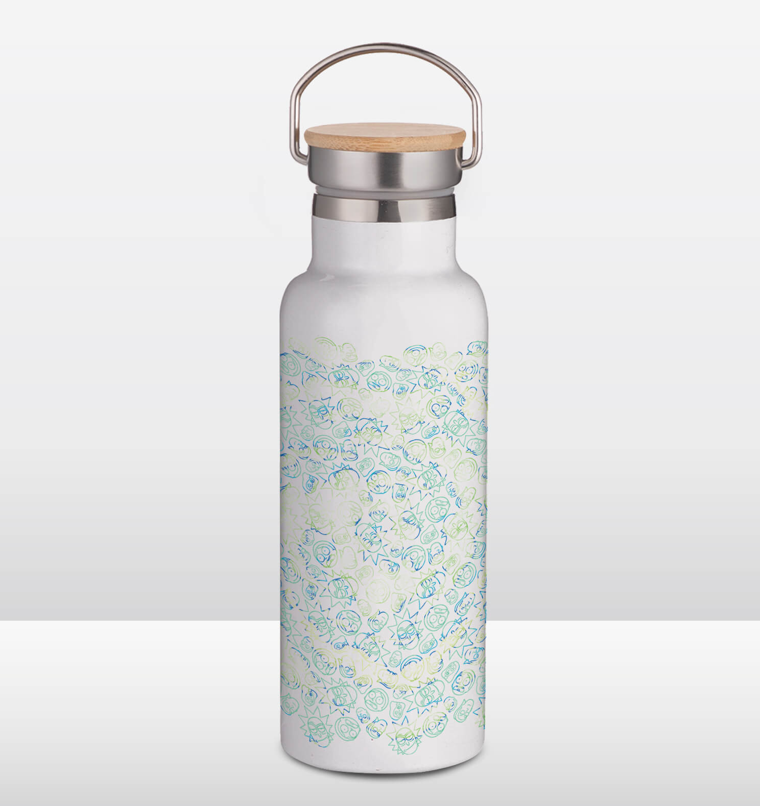 

Rick and Morty Portal Heads Portable Insulated Water Bottle - White