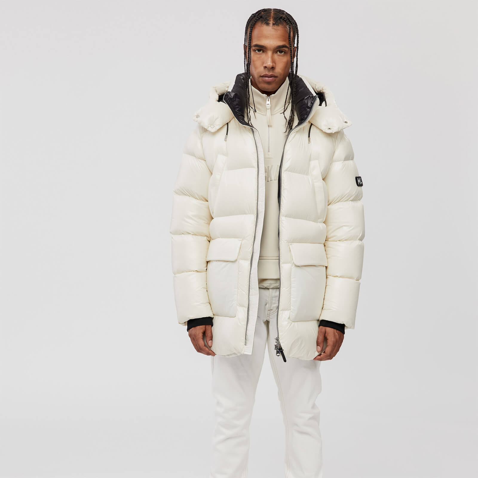 Mackage Men's Kendrick Down Puffer with Removable Hood - Cream - 36/XS