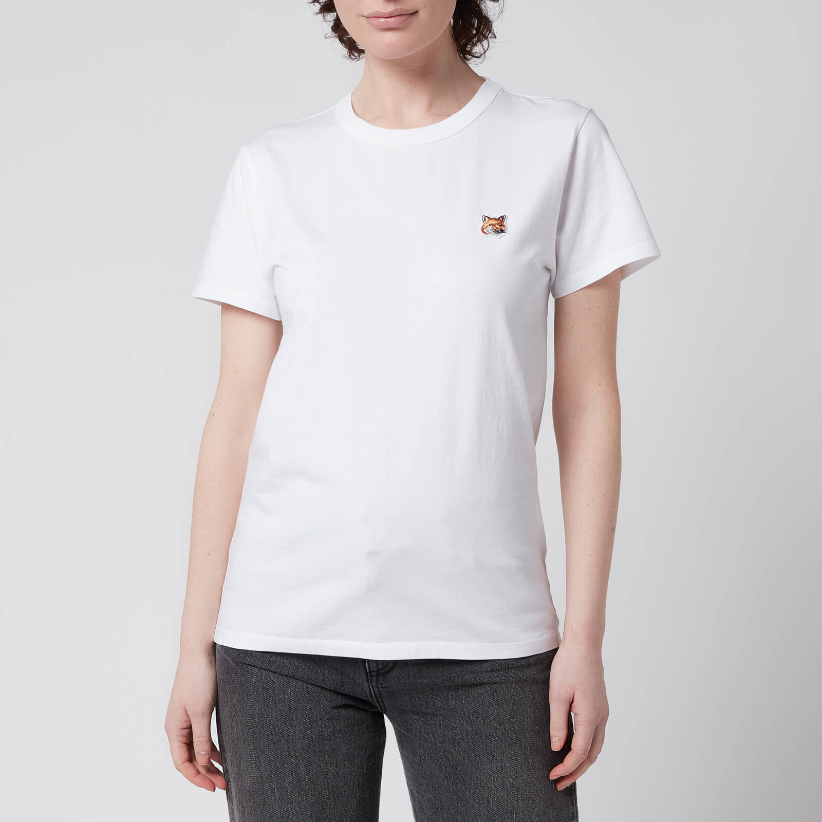 Maison Kitsuné Women's Fox Head Patch T-Shirt - White - XS