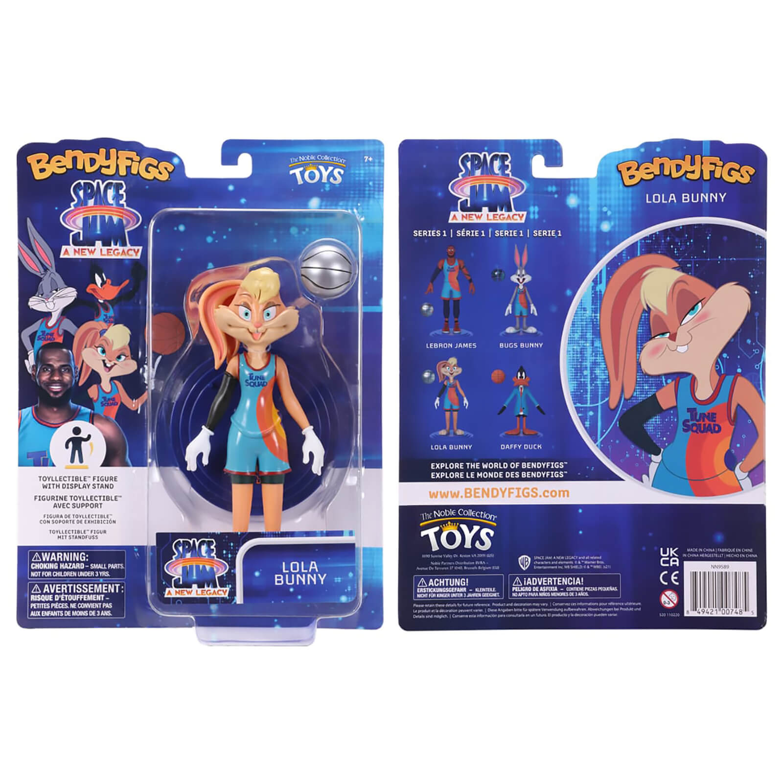 Image of Noble Collection Space Jam: A New Legacy Lola Bunny BendyFig 7.5 Inch Action Figure