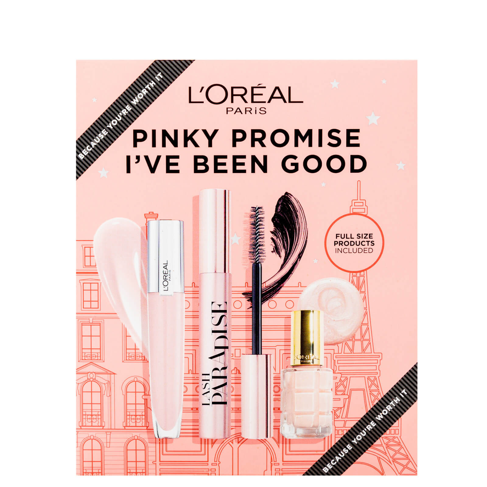 L'Oreal Paris - Pinky Promise I've Been Good, Trio de cadeaux pour les yeux, les lèvres et les ongles