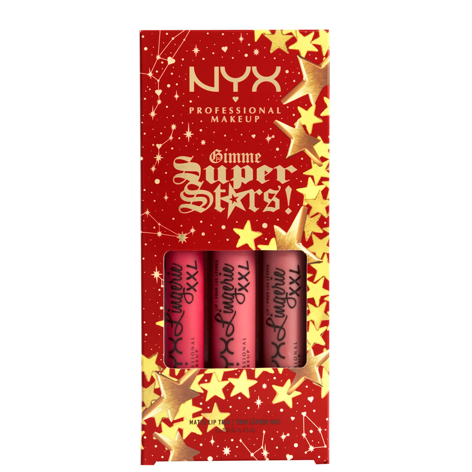

NYX Professional Makeup Gimme Super Stars! Matte Lipstick Trio Warm Berries Gift Set