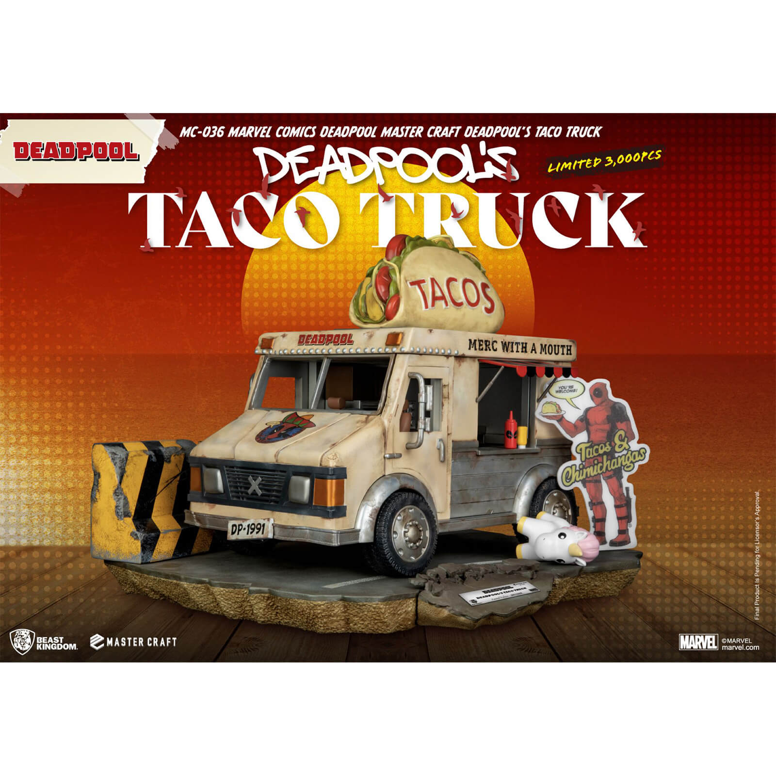 Beast Kingdom Marvel Comics Deadpool's Taco Truck Master Craft Statue