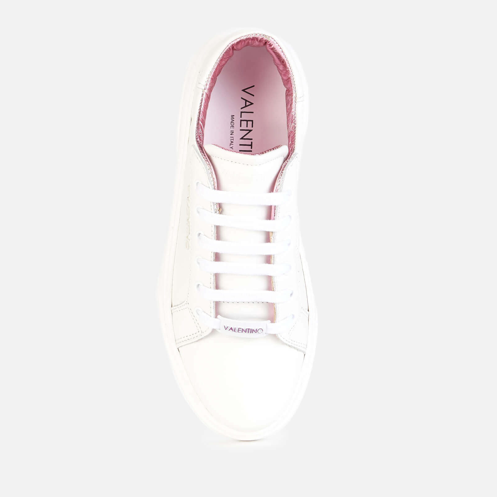 Valentino Shoes Women's Leather Flatform Trainers - White/purple - Uk 3 91190785 010 Mens Footwear, White