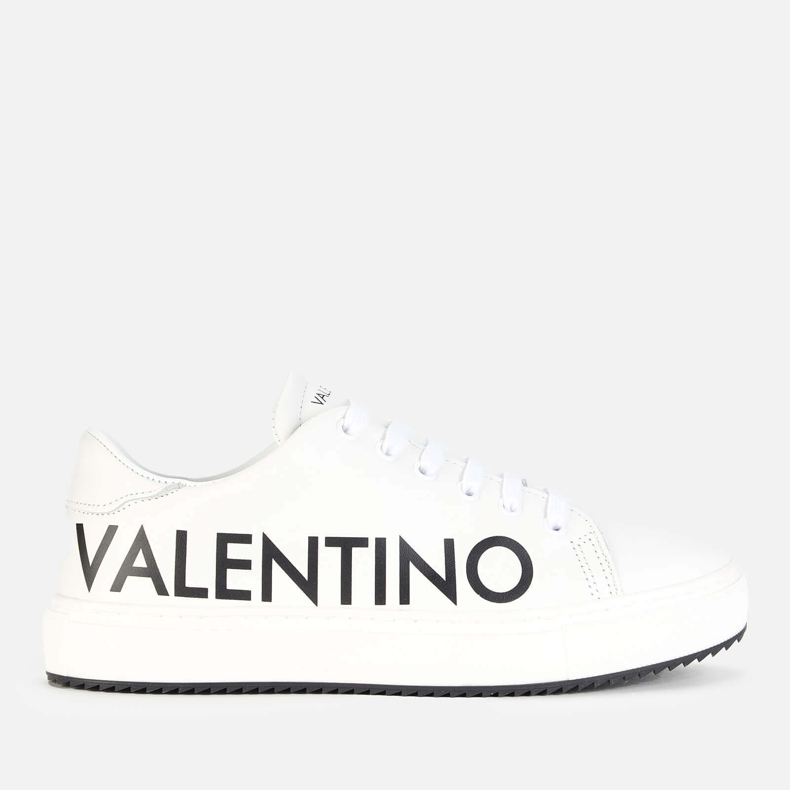 Valentino Men's Leather Cupsole Trainers - White/Black - Uk 8