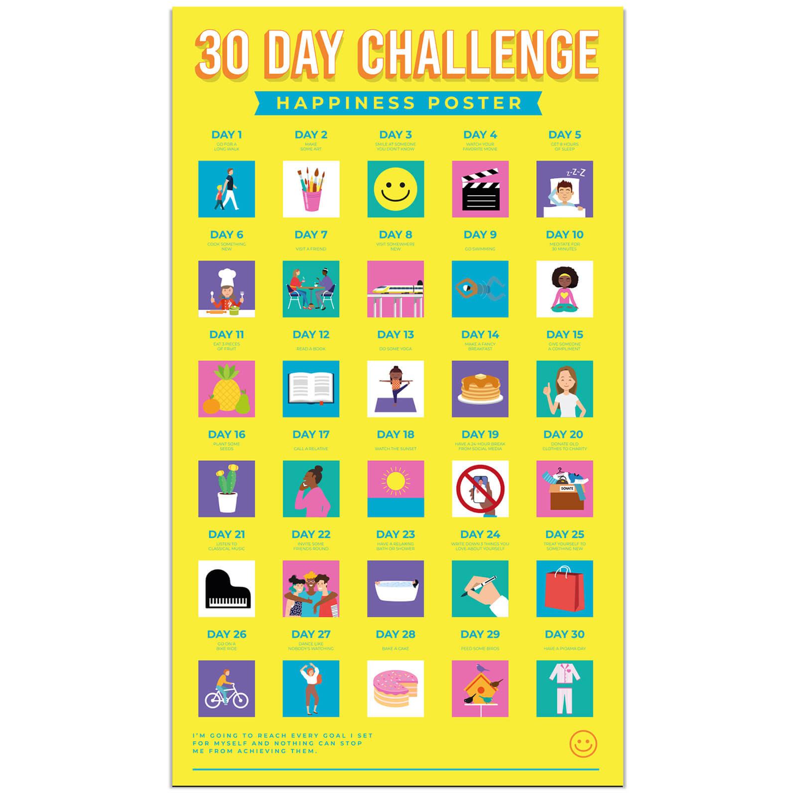 30 Day Challenge Posters - Happiness