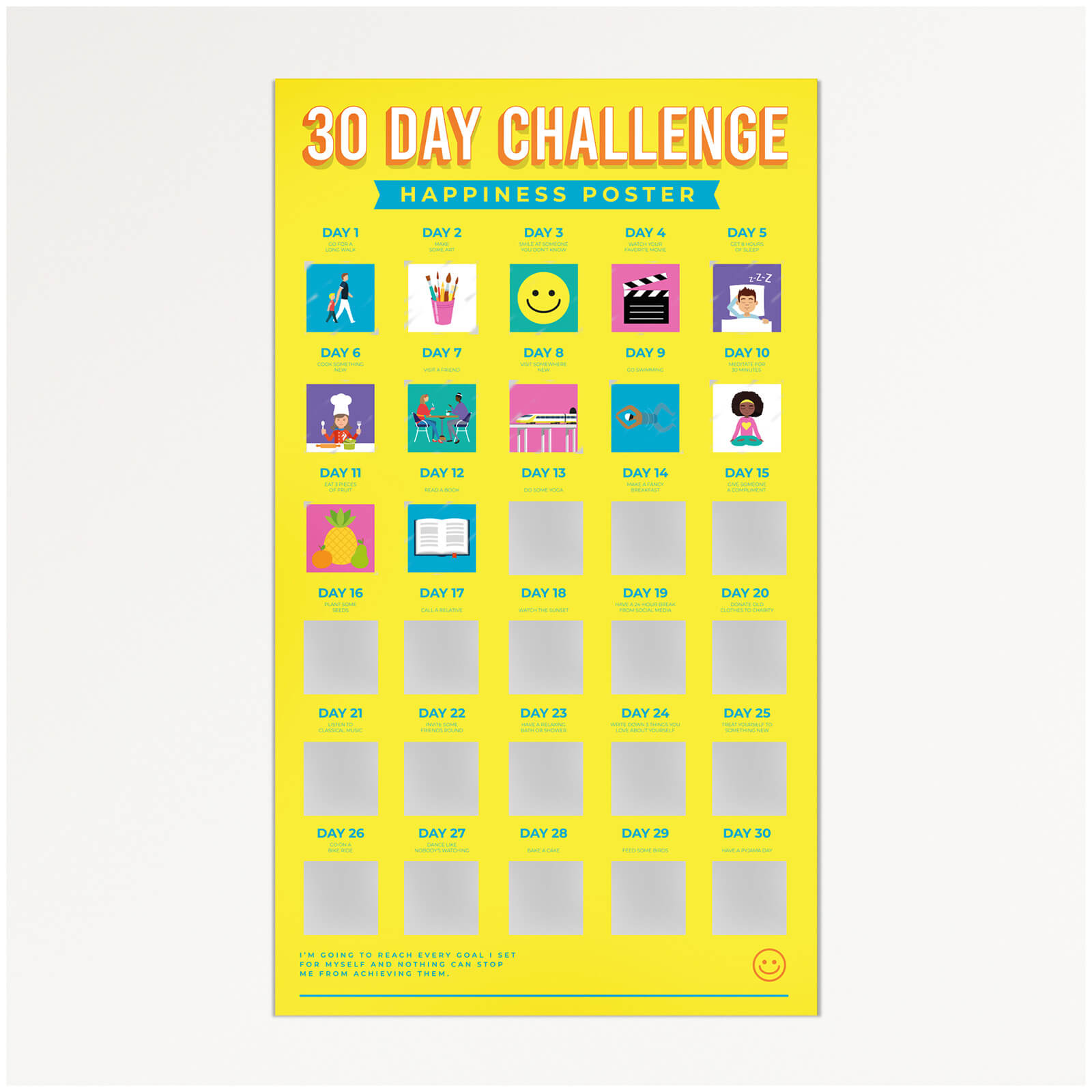 Image of 30 Day Challenge Posters - Happiness