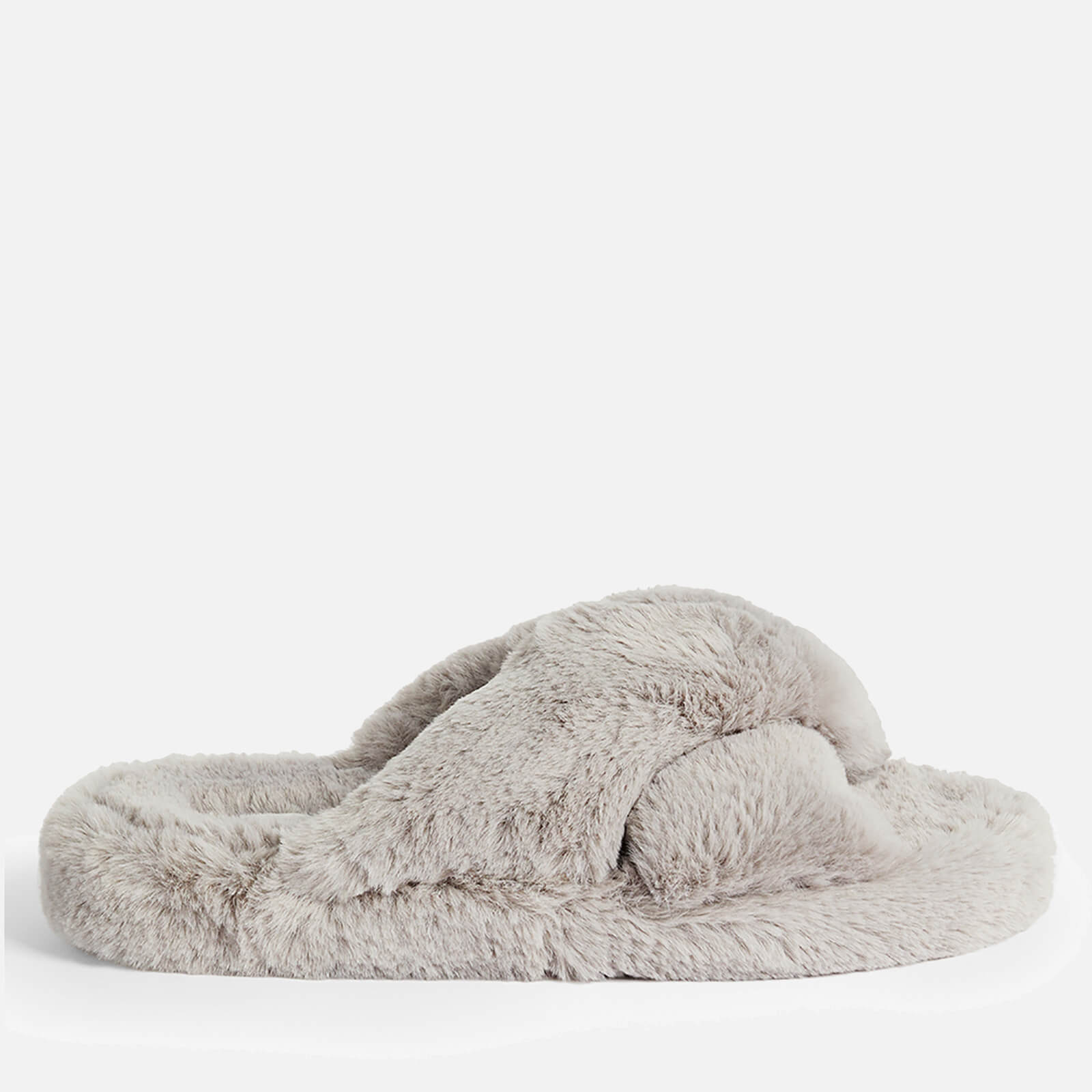 ted baker women's lopply cross front slippers - light grey - uk 3