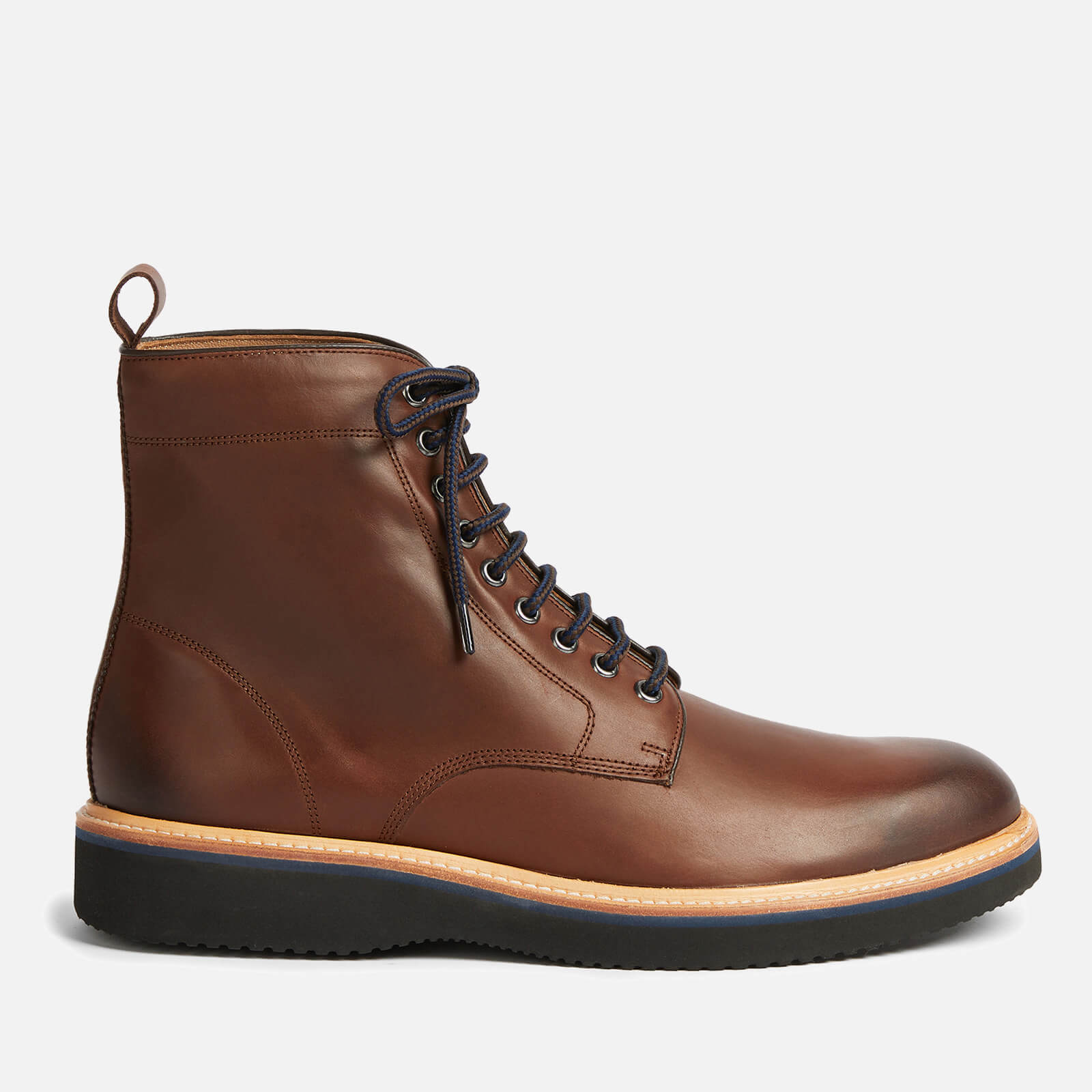 Ted Baker Men's Linton Leather Lace Up Boots - Brown - Uk 8