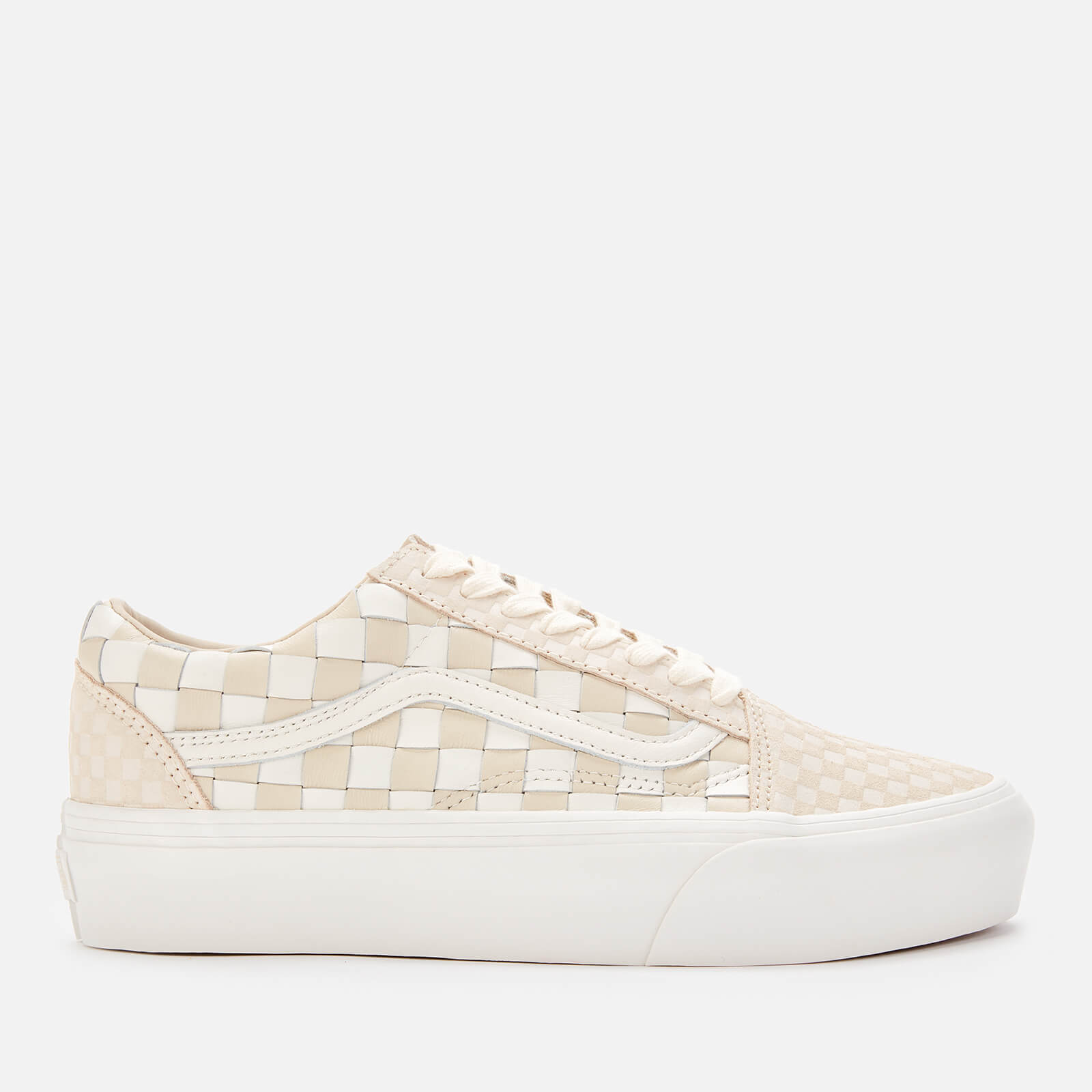 Vans Women's Woven Old Skool Platform Trainers - Blanc De Blanc - UK 6